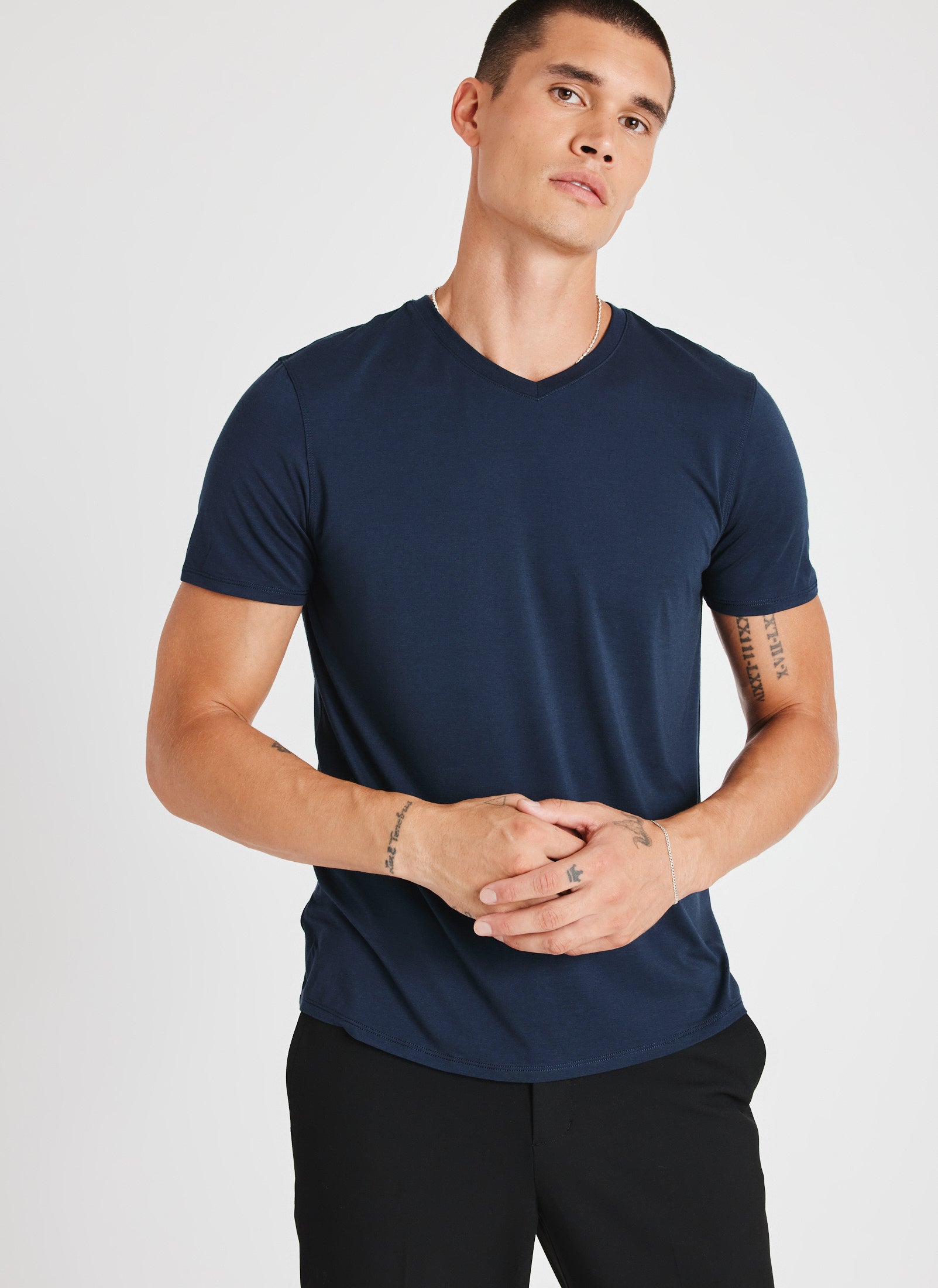 Ace V-Neck 3 Pack Tees ?? || Black/Heather Charcoal/Dark Navy