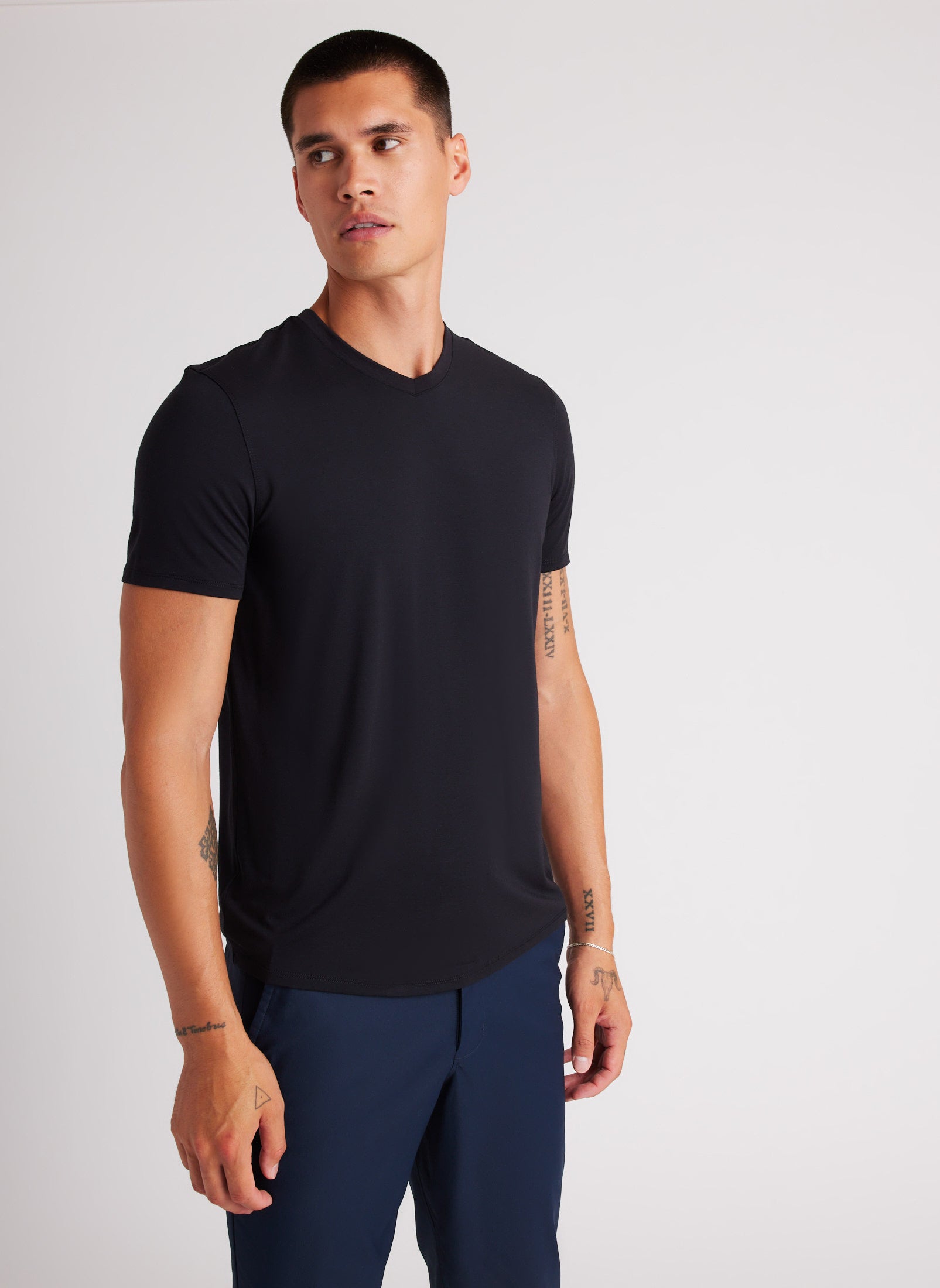 Ace V-Neck 3 Pack Tees ?? || Black/Heather Charcoal/Dark Navy