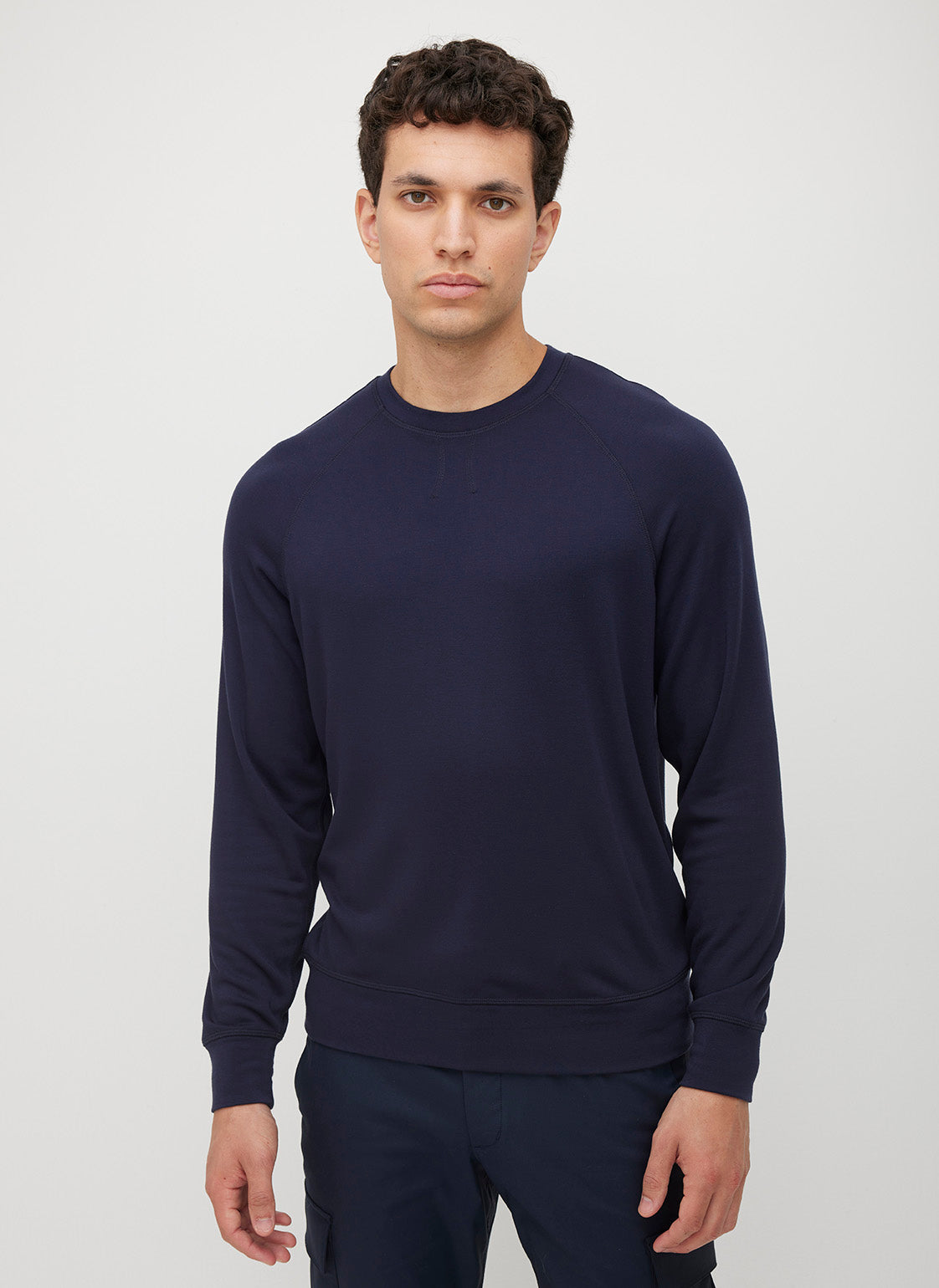 Brushed Long Sleeve Crewneck Tee