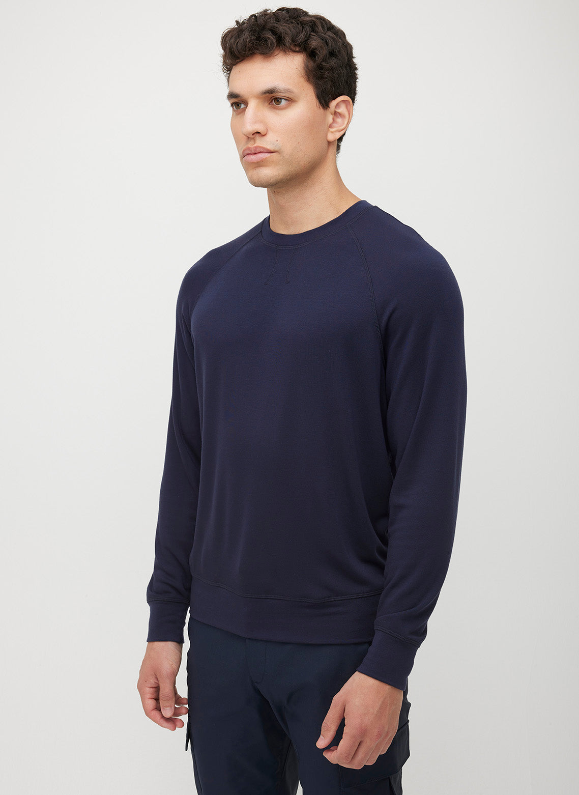 Brushed Long Sleeve Crewneck Tee