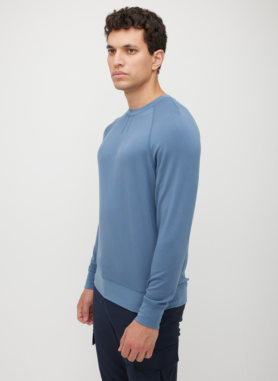 Brushed Long Sleeve Crewneck Tee