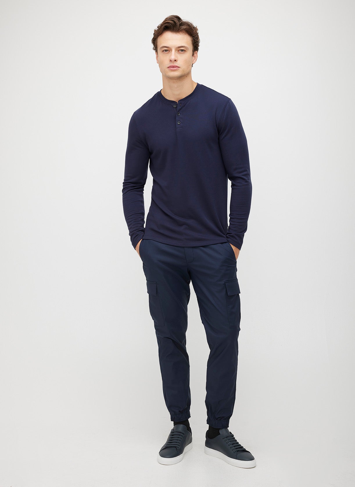 Brushed Long Sleeve Henley