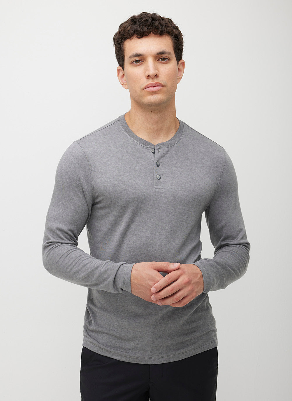 Brushed Long Sleeve Henley