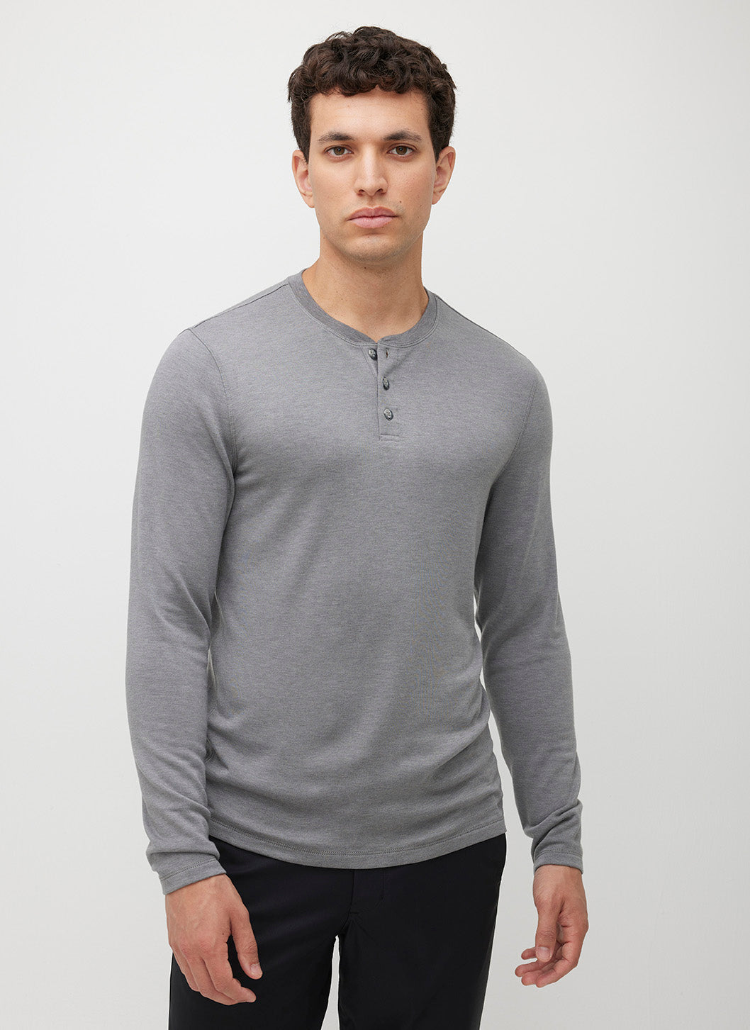 Brushed Long Sleeve Henley