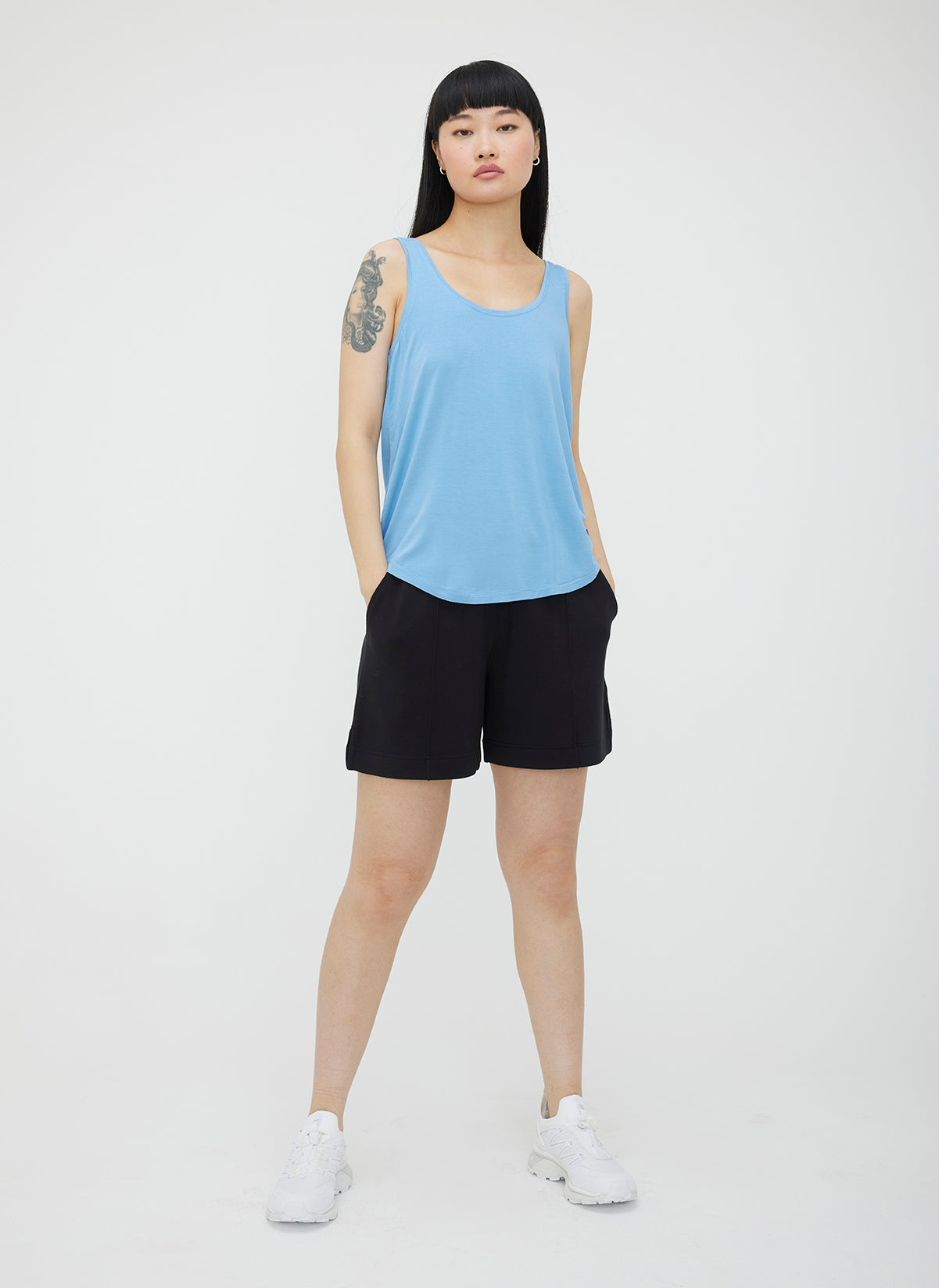 Charlotte Scoop Neck Tank ?? | S || Cool Blue