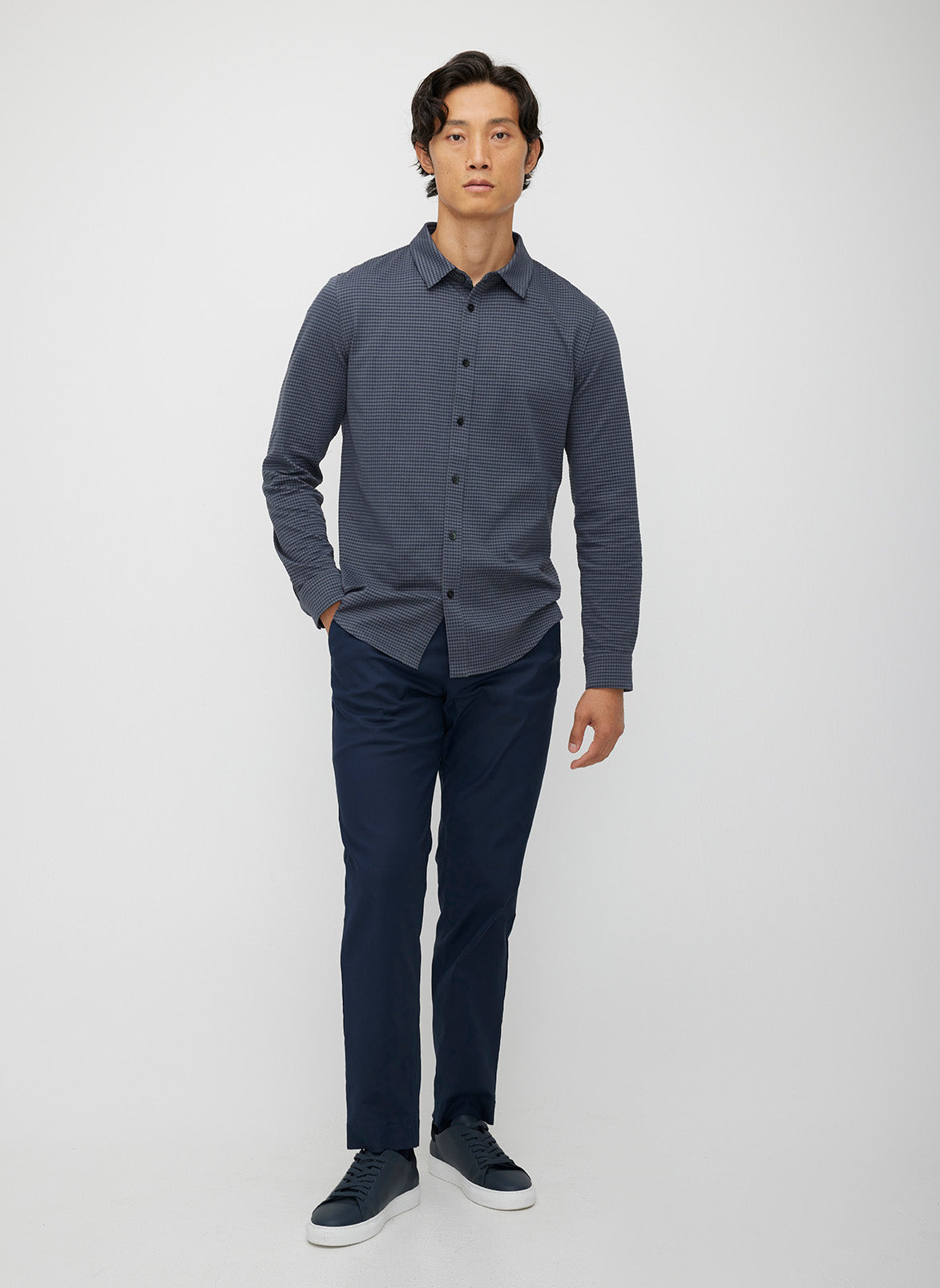 City Tech Long Sleeve Slim Fit Textured Shirt