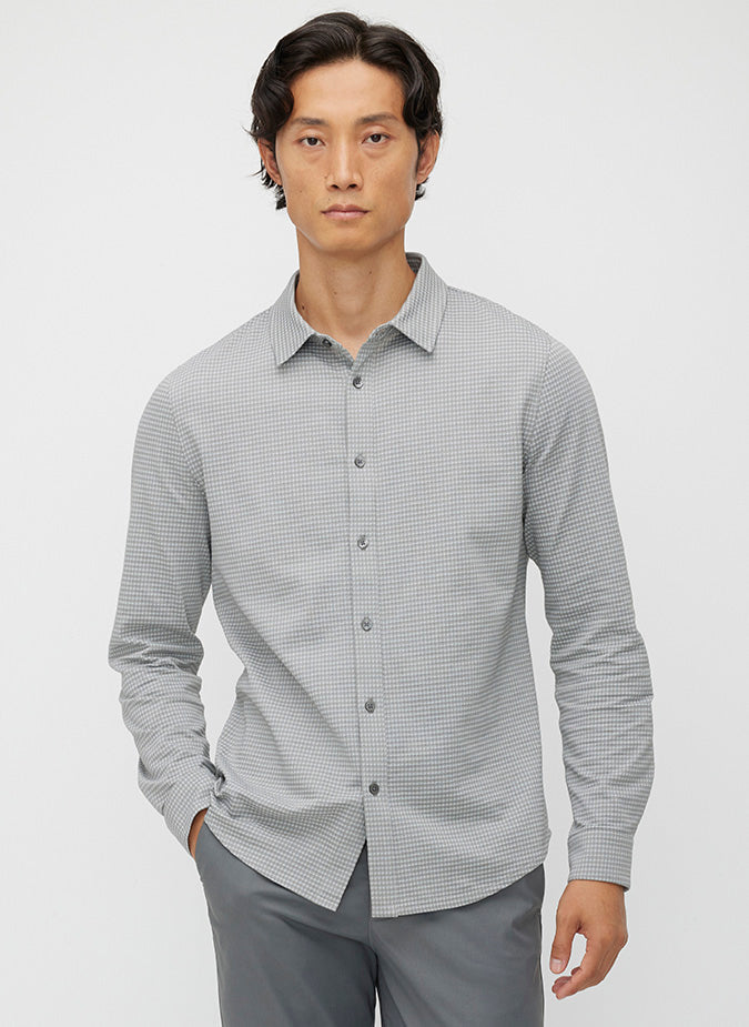 City Tech Long Sleeve Slim Fit Textured Shirt