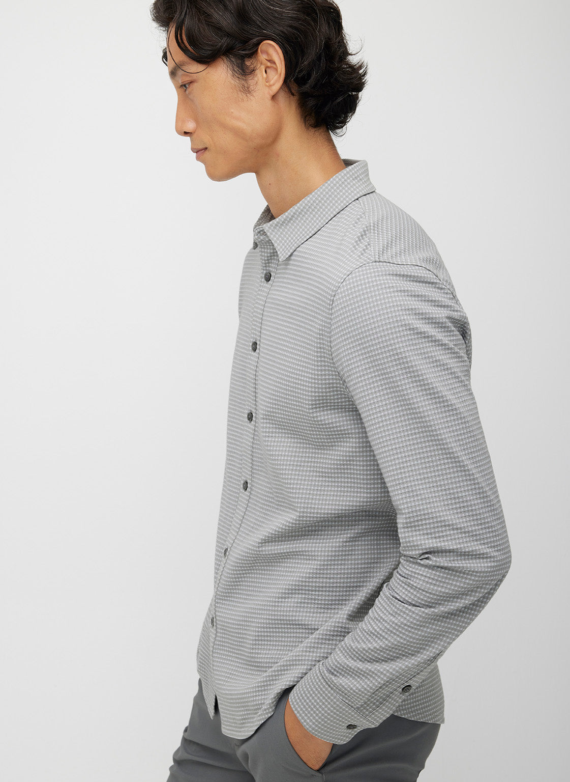 City Tech Long Sleeve Slim Fit Textured Shirt