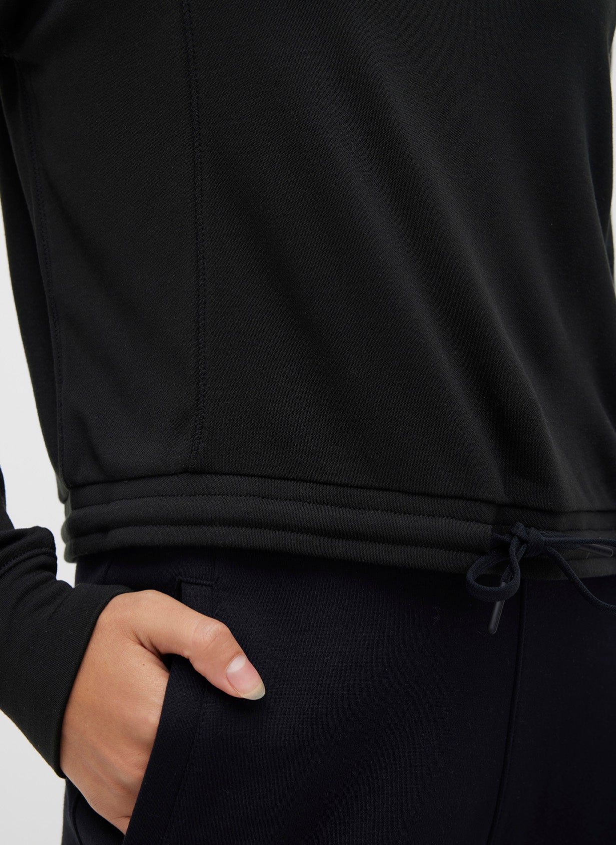 Cropped Funnel Neck Pullover