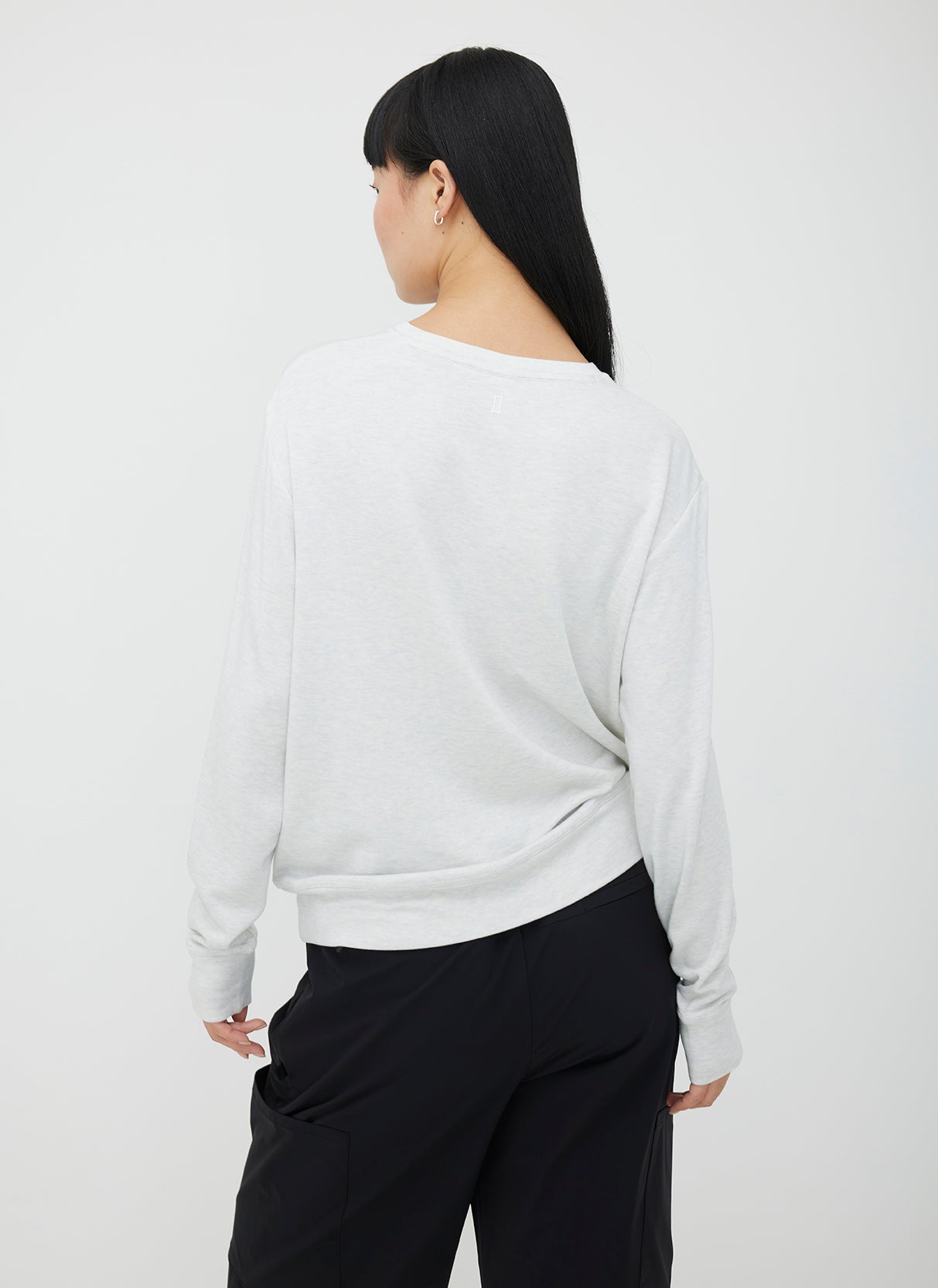 Devon Long Sleeve Pullover ?? | S || White Melange 