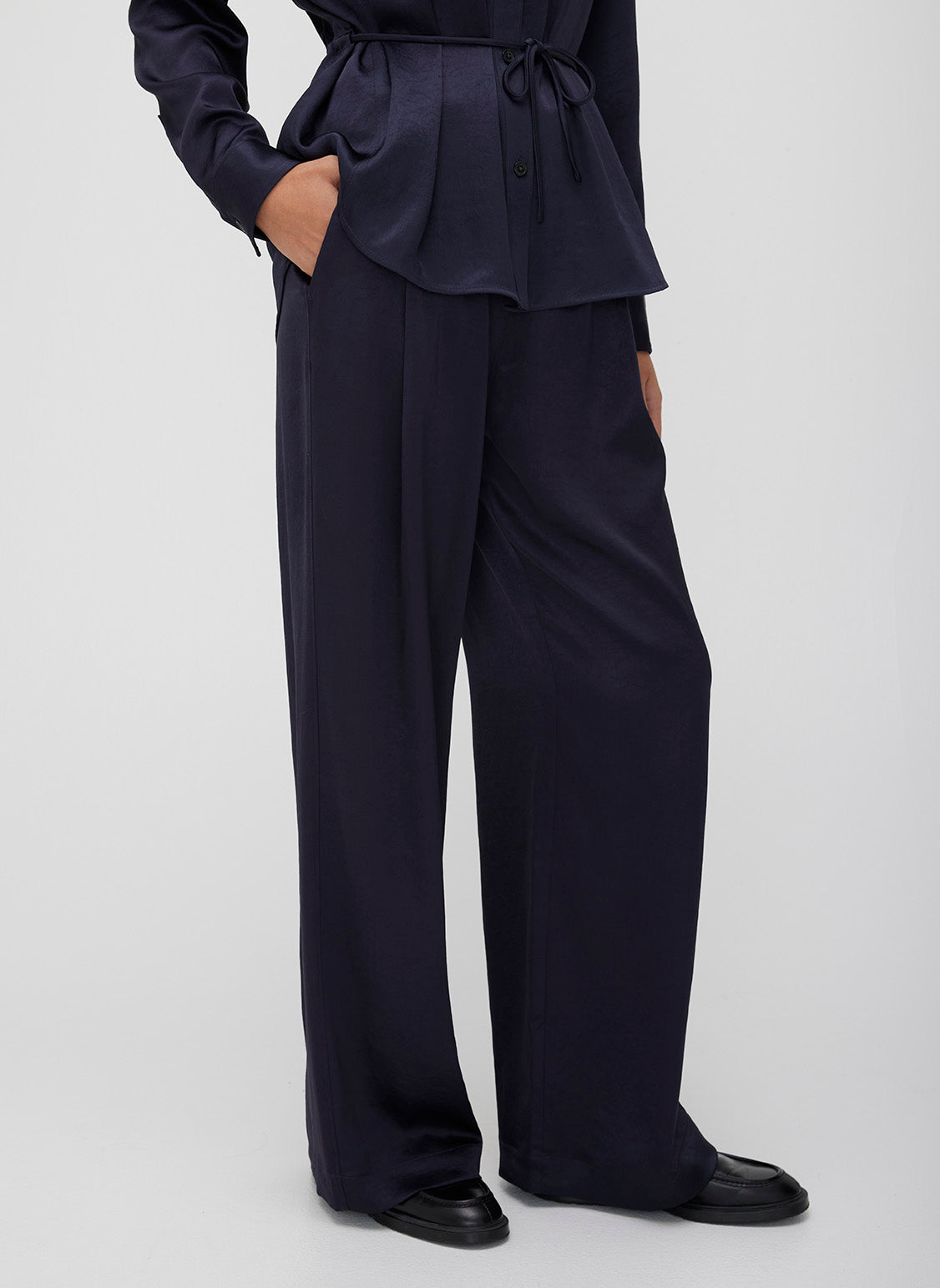 Ecosatin High Rise Trousers