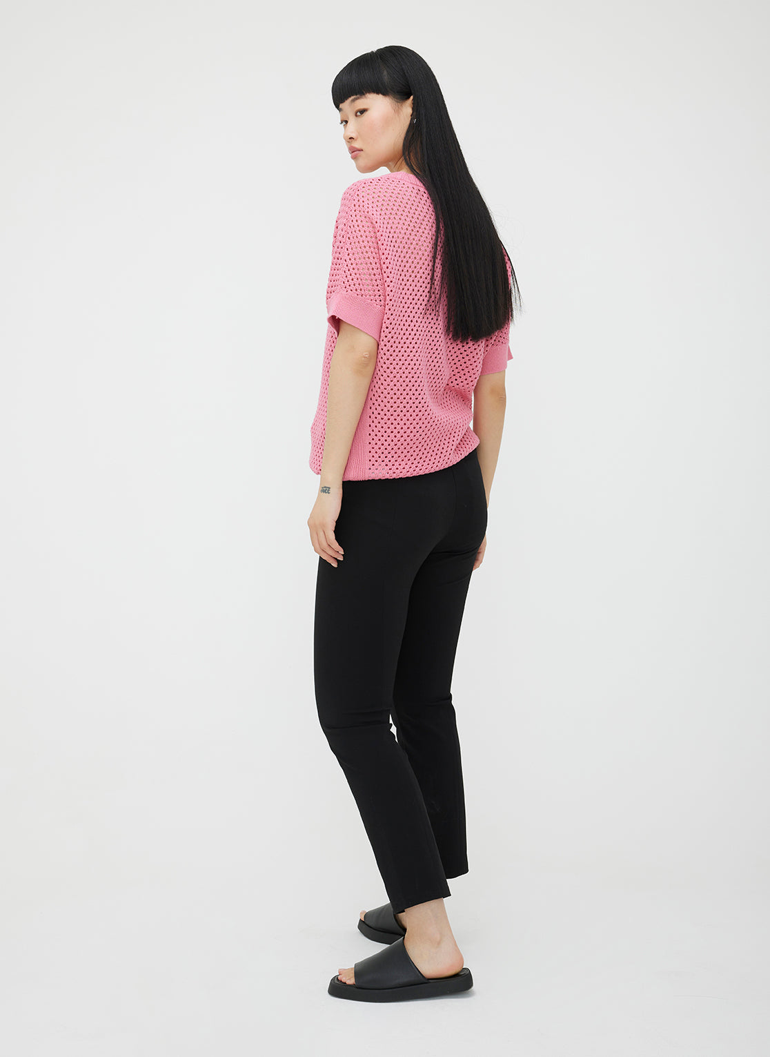 Essex Pointelle Sweater Tee ?? | S || Rose