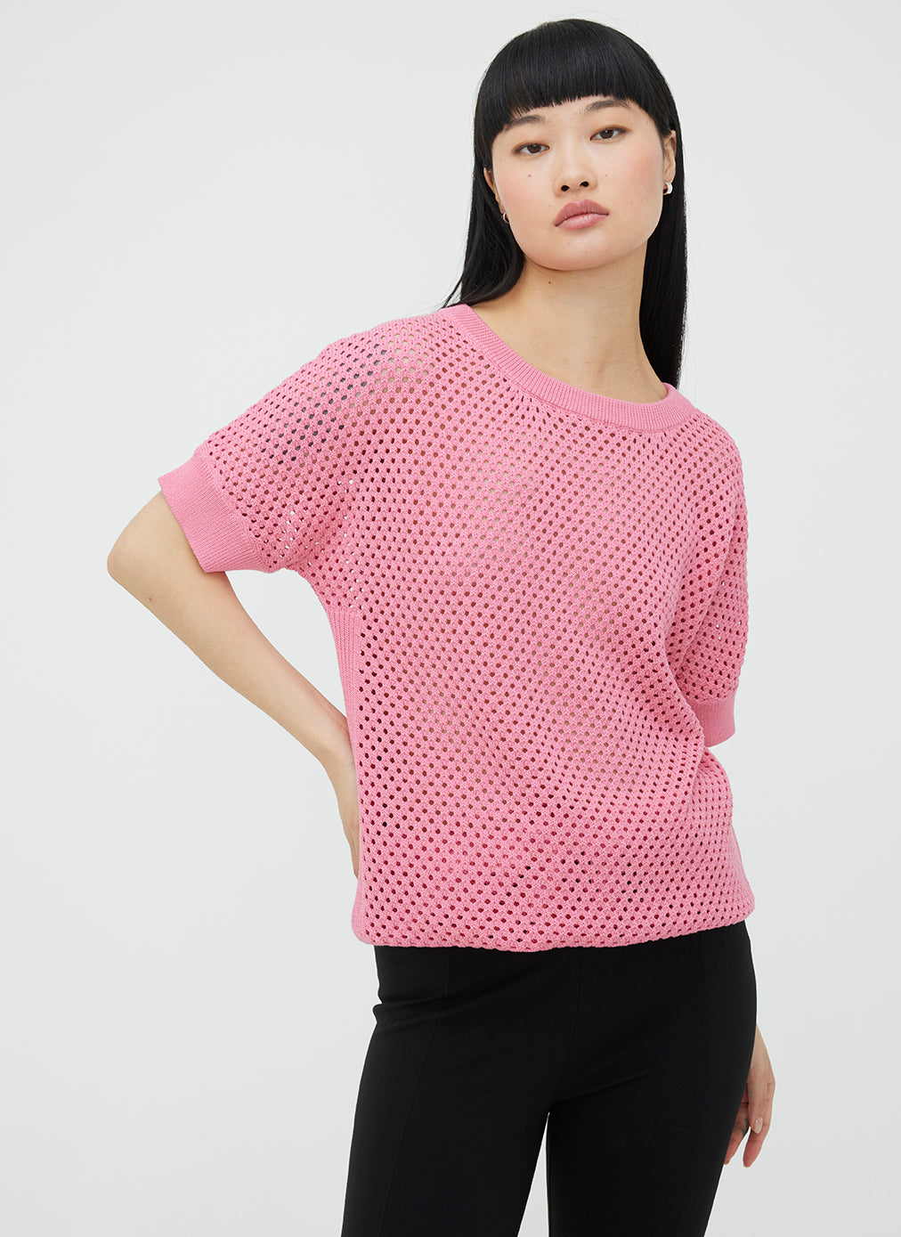 Essex Pointelle Sweater Tee ?? | S || Rose