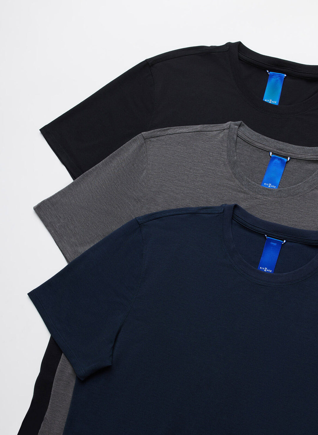 Ace Crewneck Tees 3 Pack ?? | M || Black/Heather Charcoal/Dark Navy