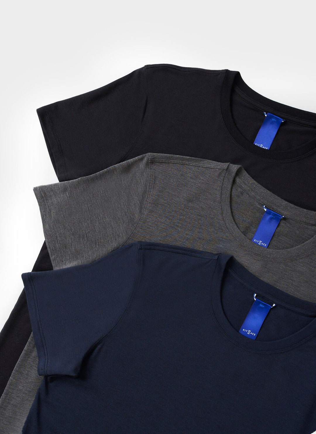 Kit Crewneck Tees 3 Pack ?? S || Black/Heather Charcoal/Dark Navy