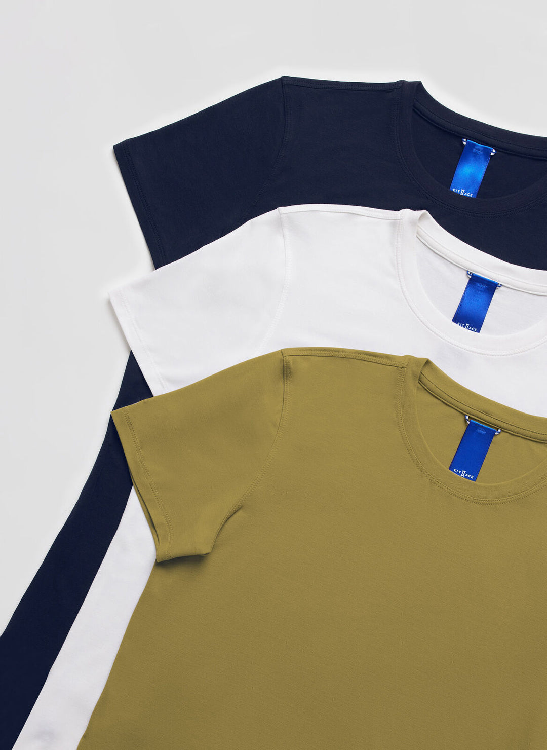 Kit Crewneck Tees 3 Pack ?? S || Dark Navy/Bright White/Artichoke