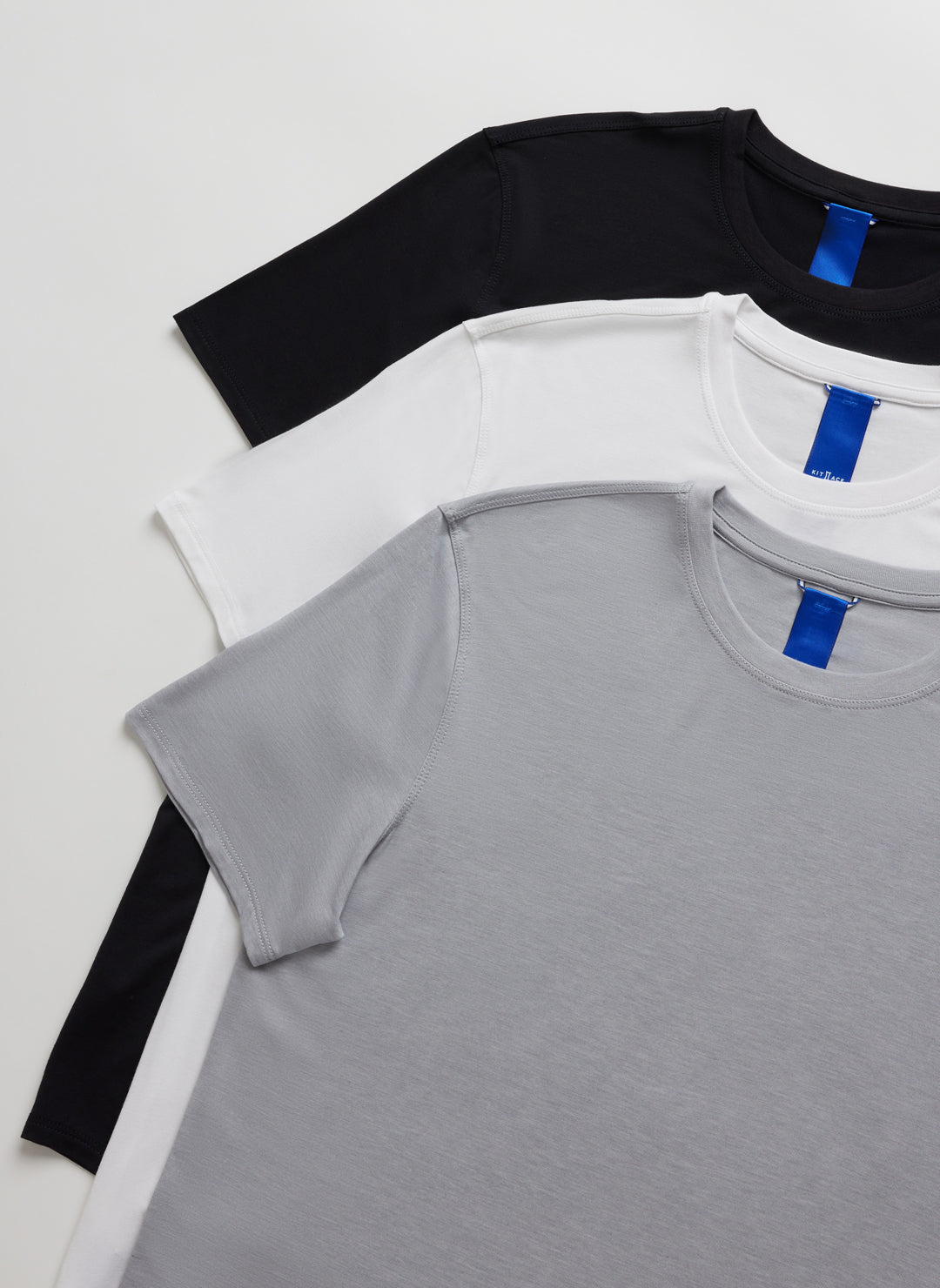 Kit Crewneck Tees 3 Pack ?? S || Black/Light Grey Melange/Bright White