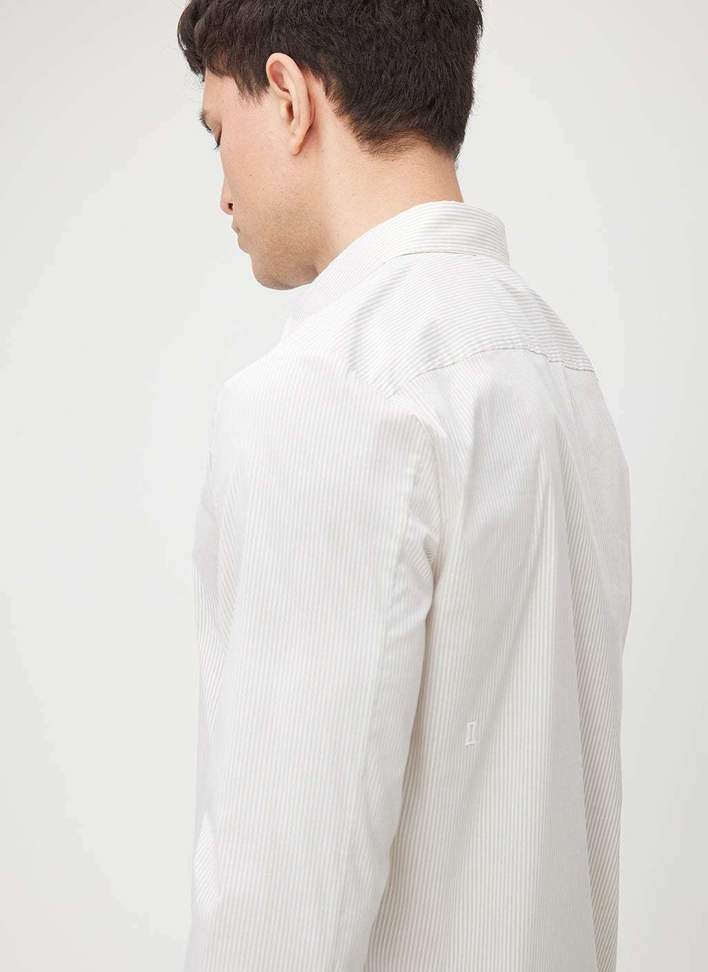 Acadia Long Sleeve Poplin Shirt ?? | M || Bright White/Sand Dune Stripe