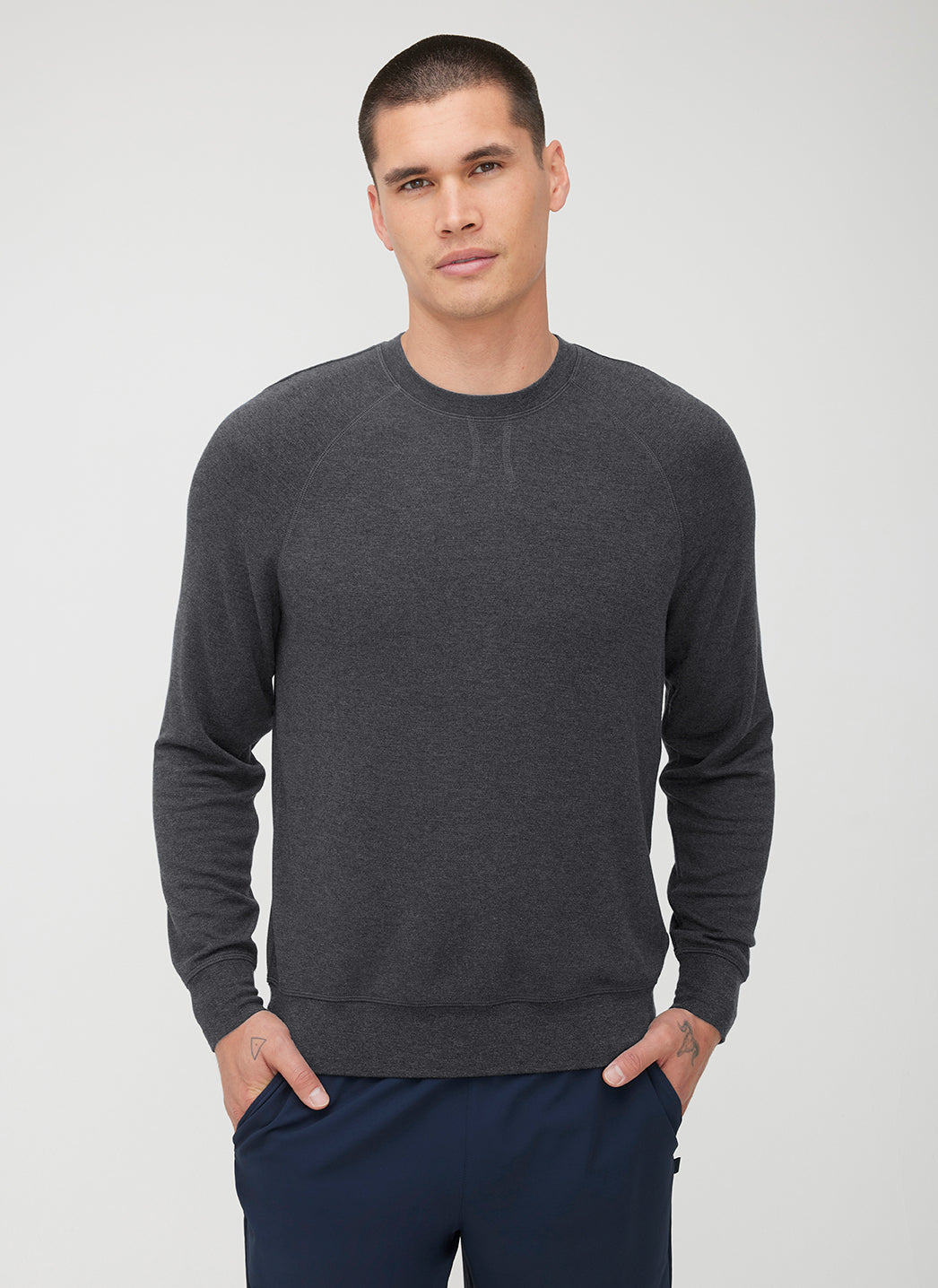 Brushed Long Sleeve Crewneck Tee