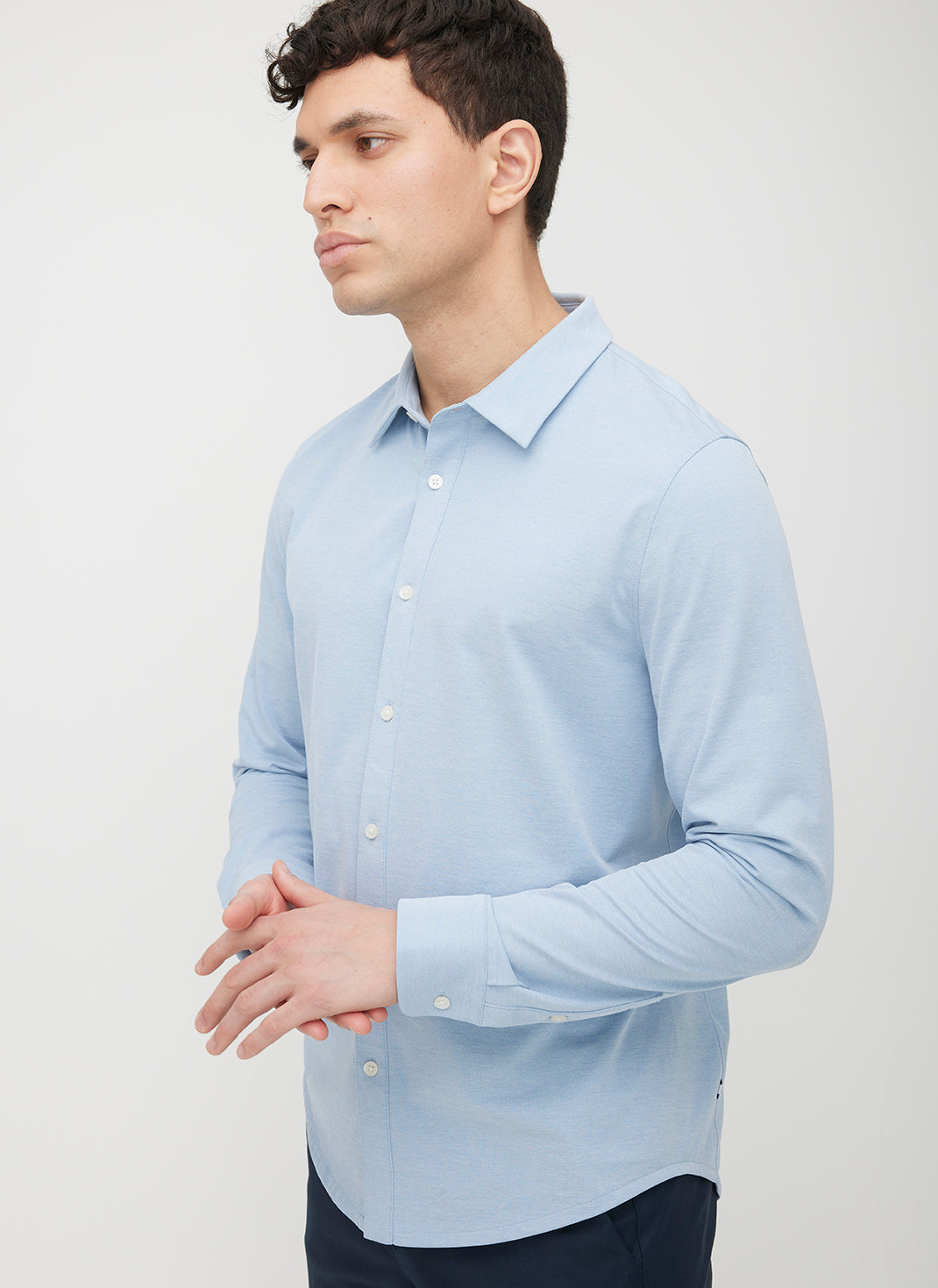 City Tech Shirt Slim Fit ?? | M || Light Blue Chambray