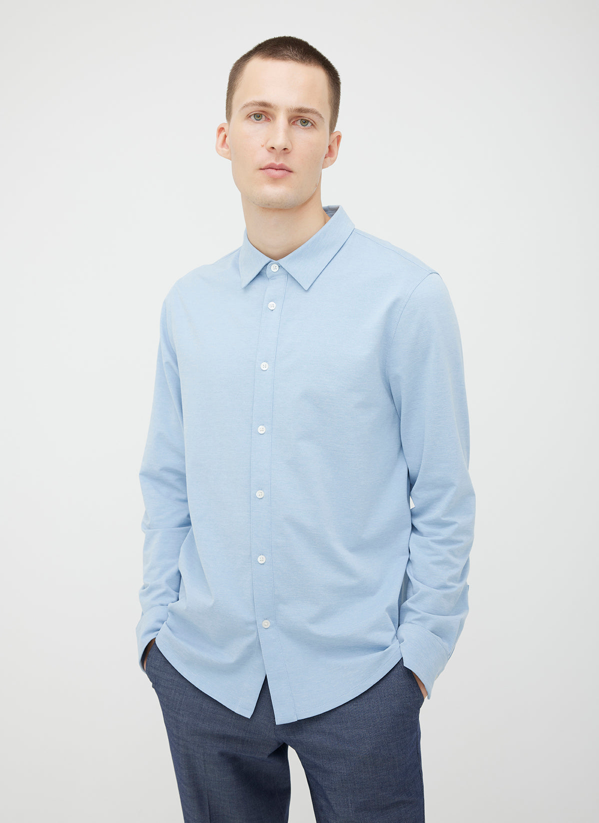 City Tech Shirt Slim Fit ?? | M || Light Blue Chambray