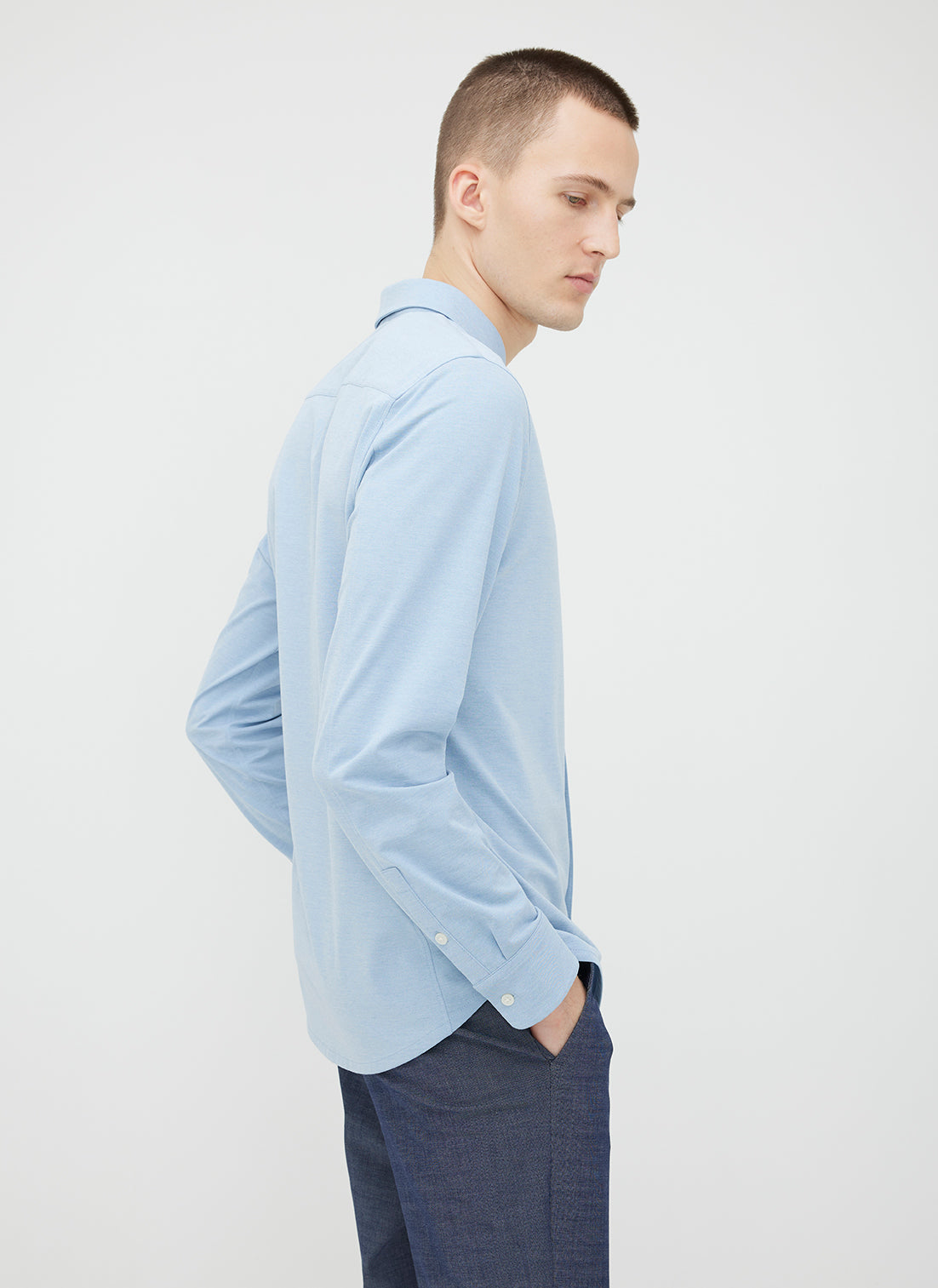 City Tech Shirt Slim Fit ?? | M || Light Blue Chambray