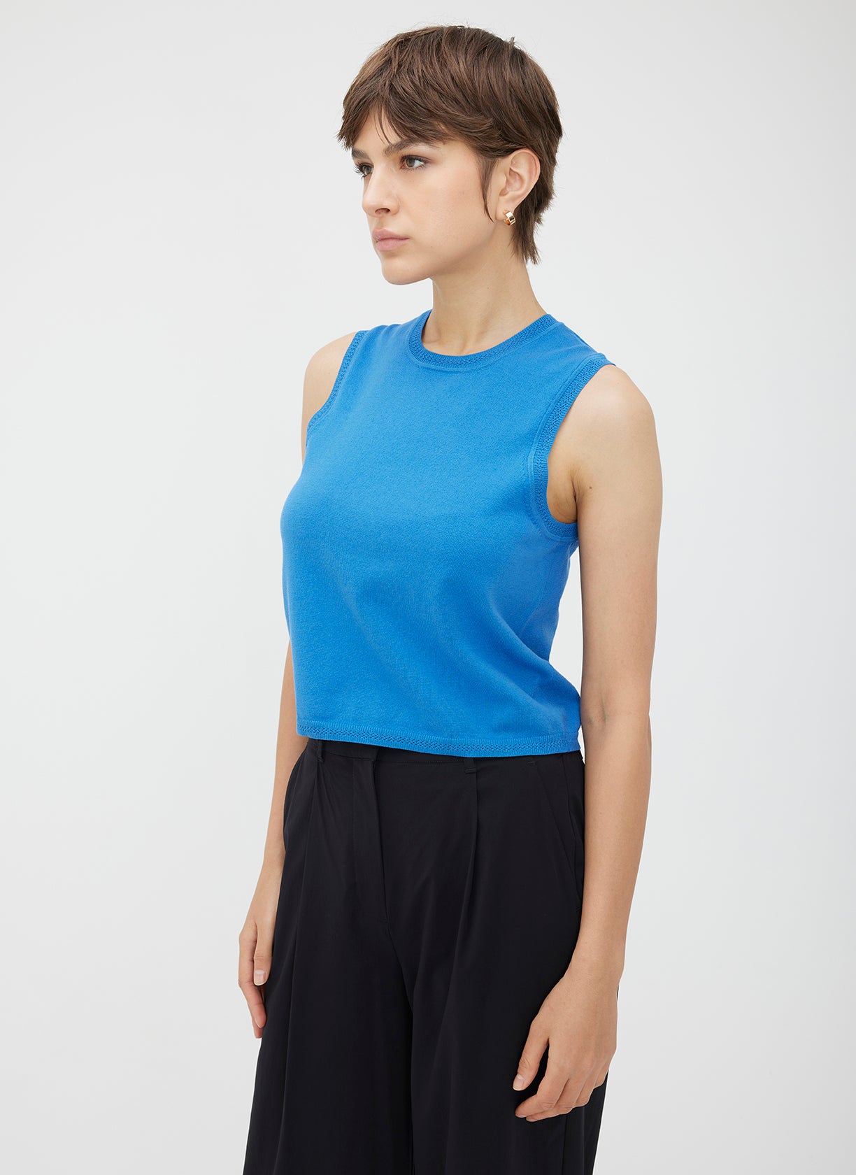 Nolita Crewneck Sweater Tank ?? | S || Mid Blue