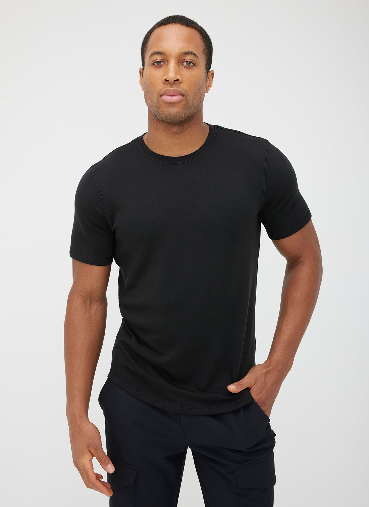 Brushed Crewneck Tee ??  | M || Black