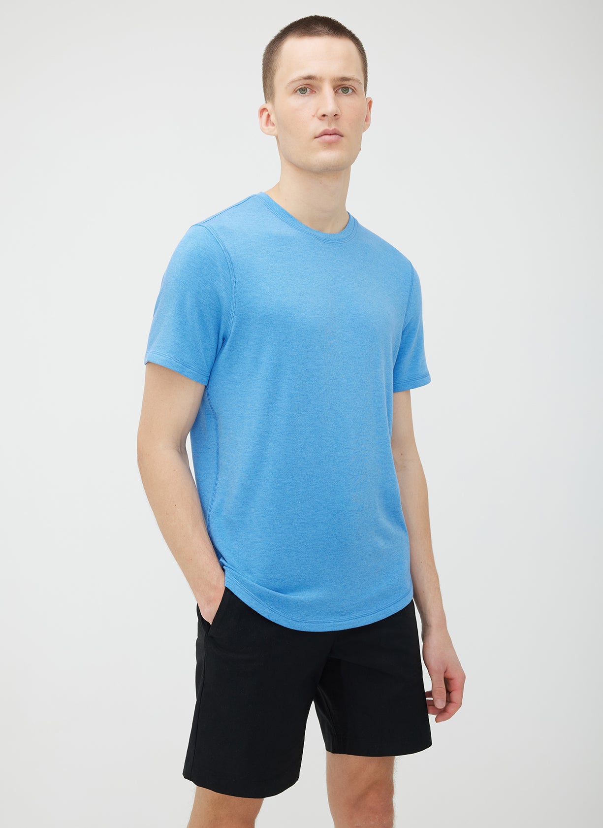 Brushed Crewneck Tee ??  | M || Blue Melange