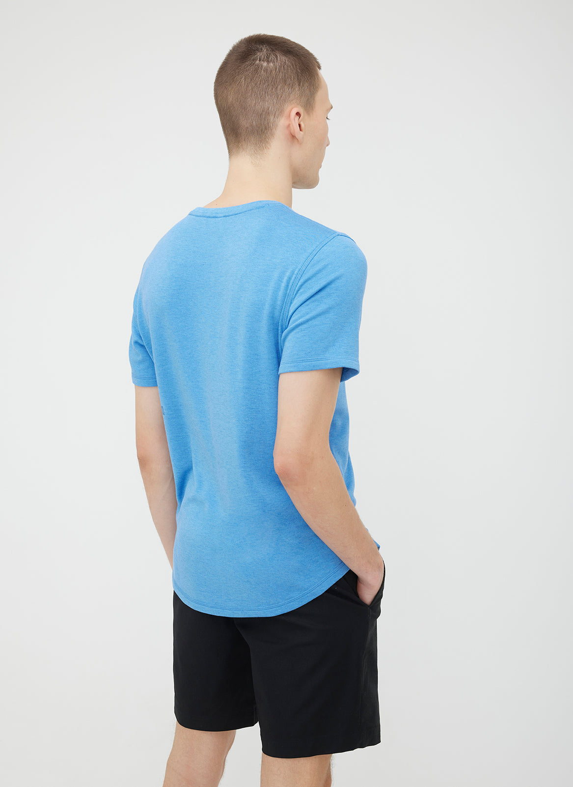 Brushed Crewneck Tee ??  | M || Blue Melange