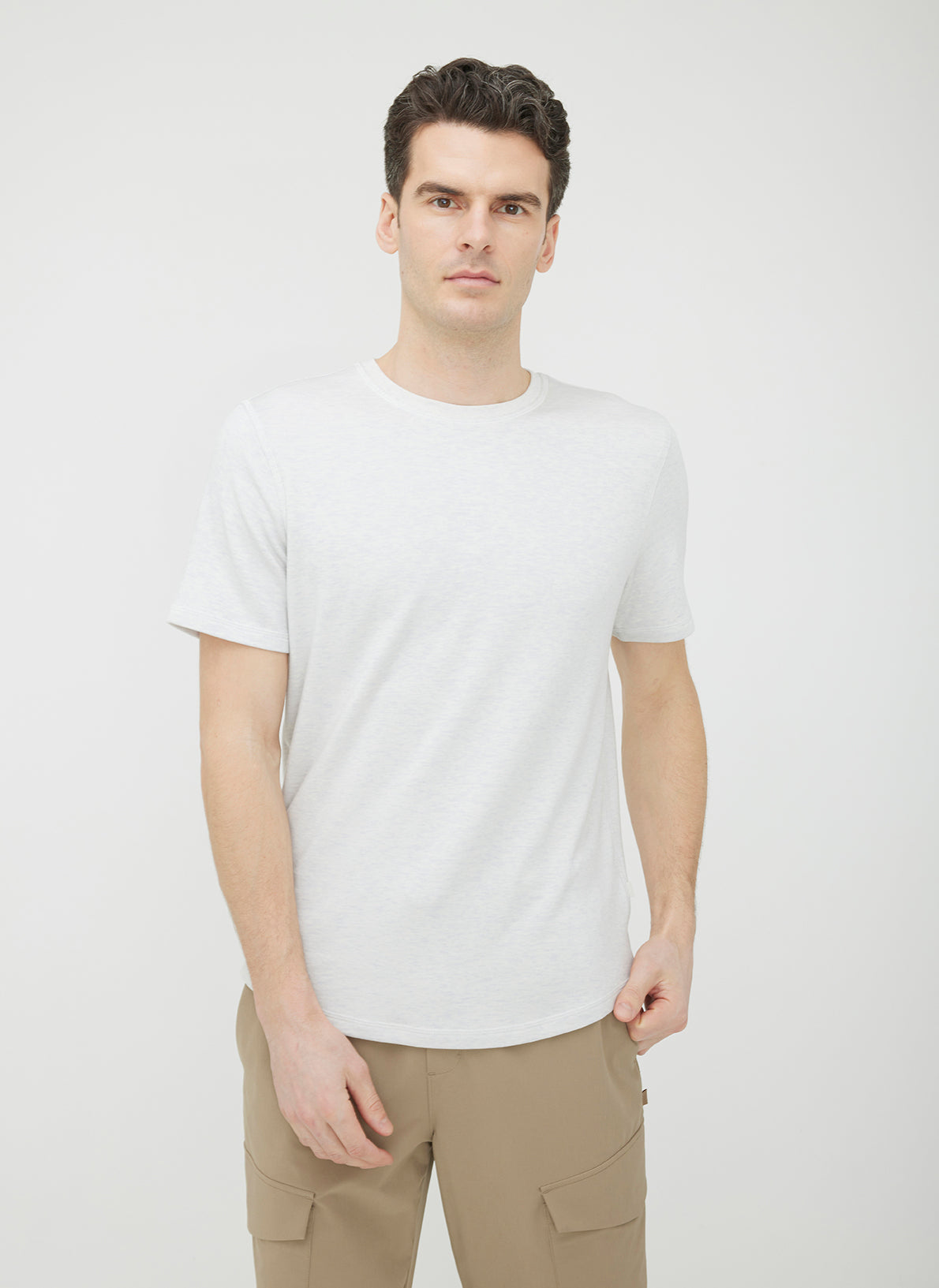 Brushed Crewneck Tee ??  | M || White Melange