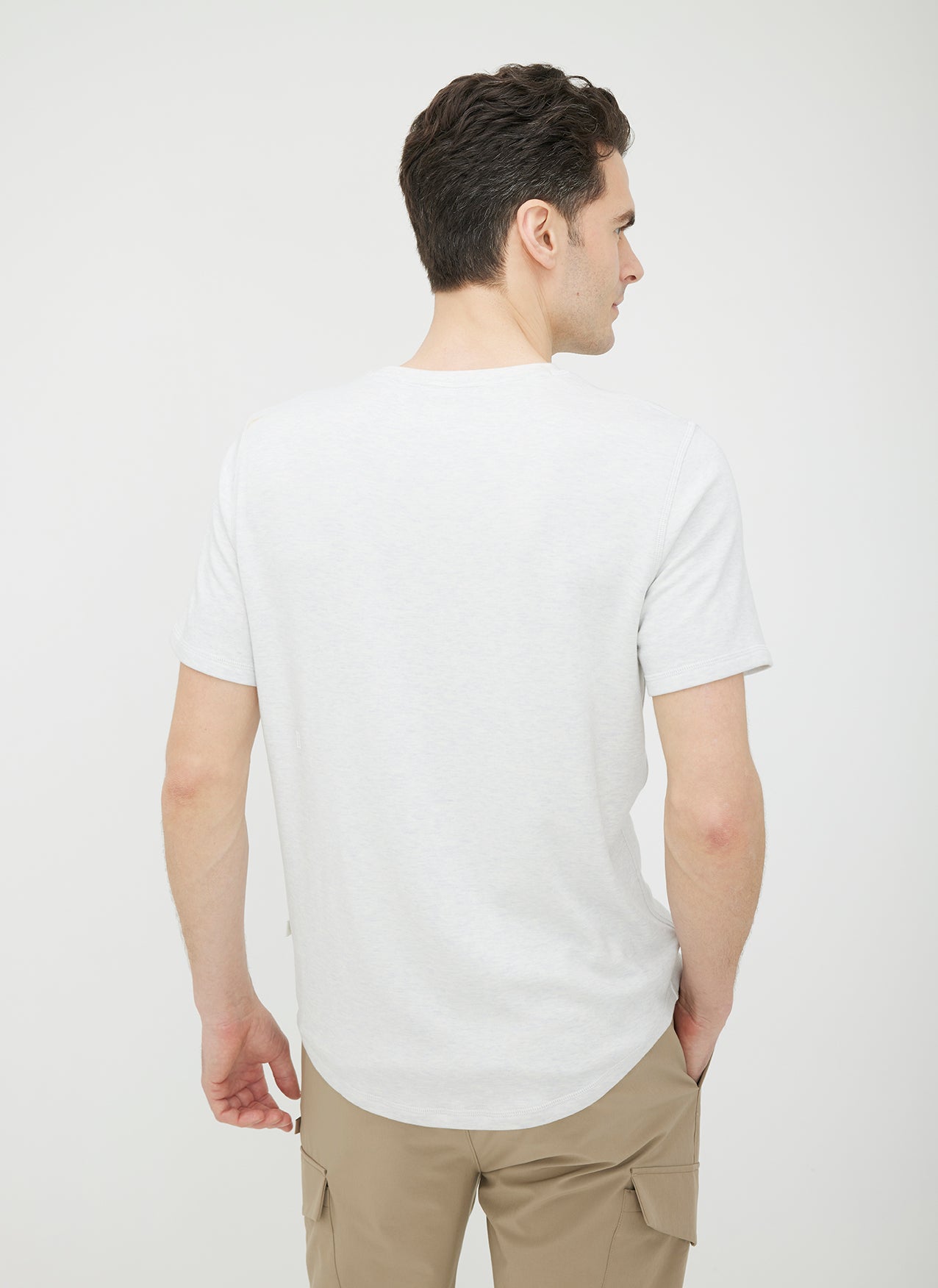 Brushed Crewneck Tee ??  | M || White Melange