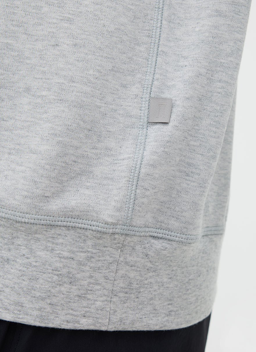 Brushed Crewneck Long Sleeve Tee ?? | M || Light Grey Melange