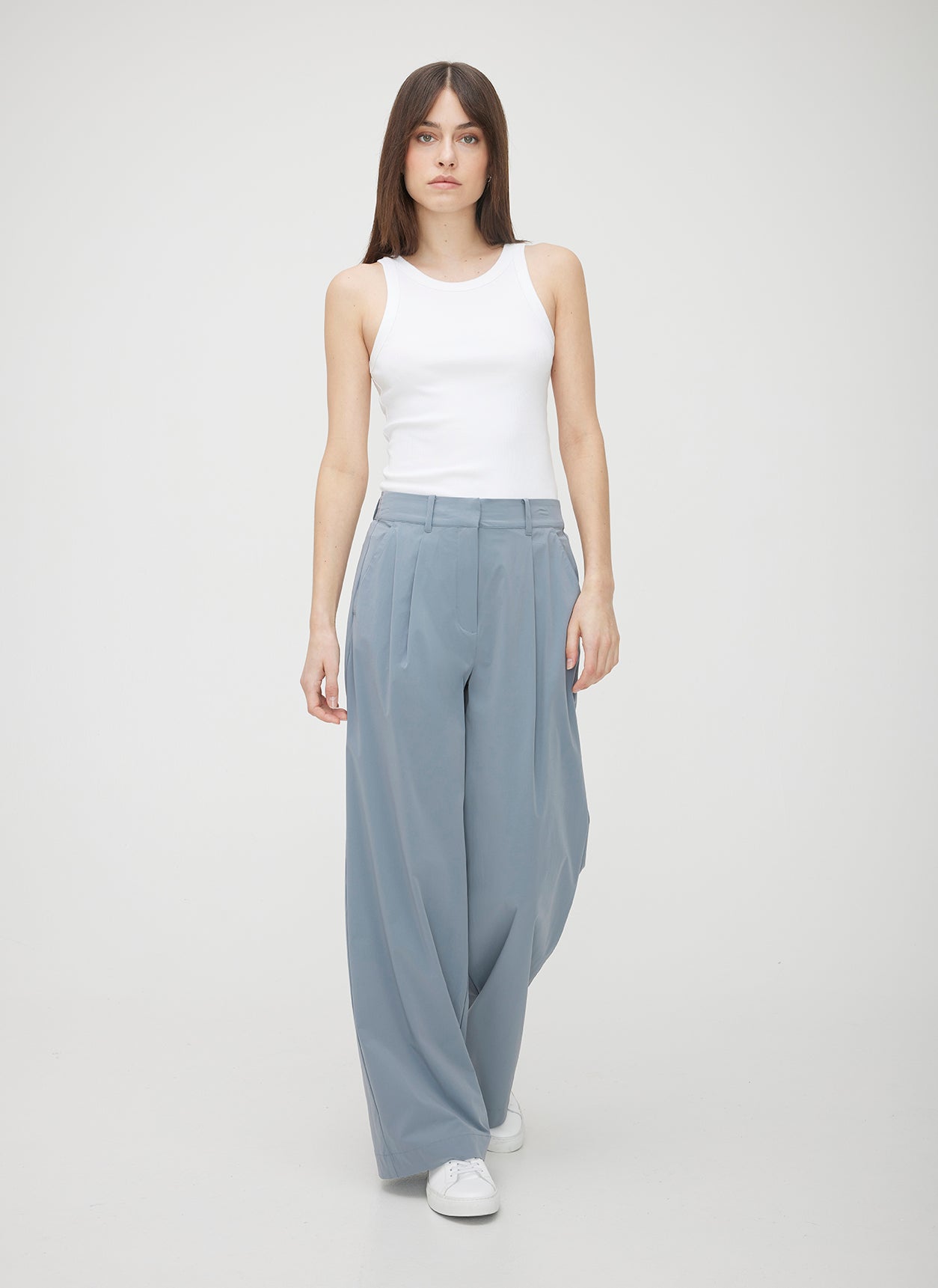 Chloe High Waisted Pleated Trousers ?? | S || Grey