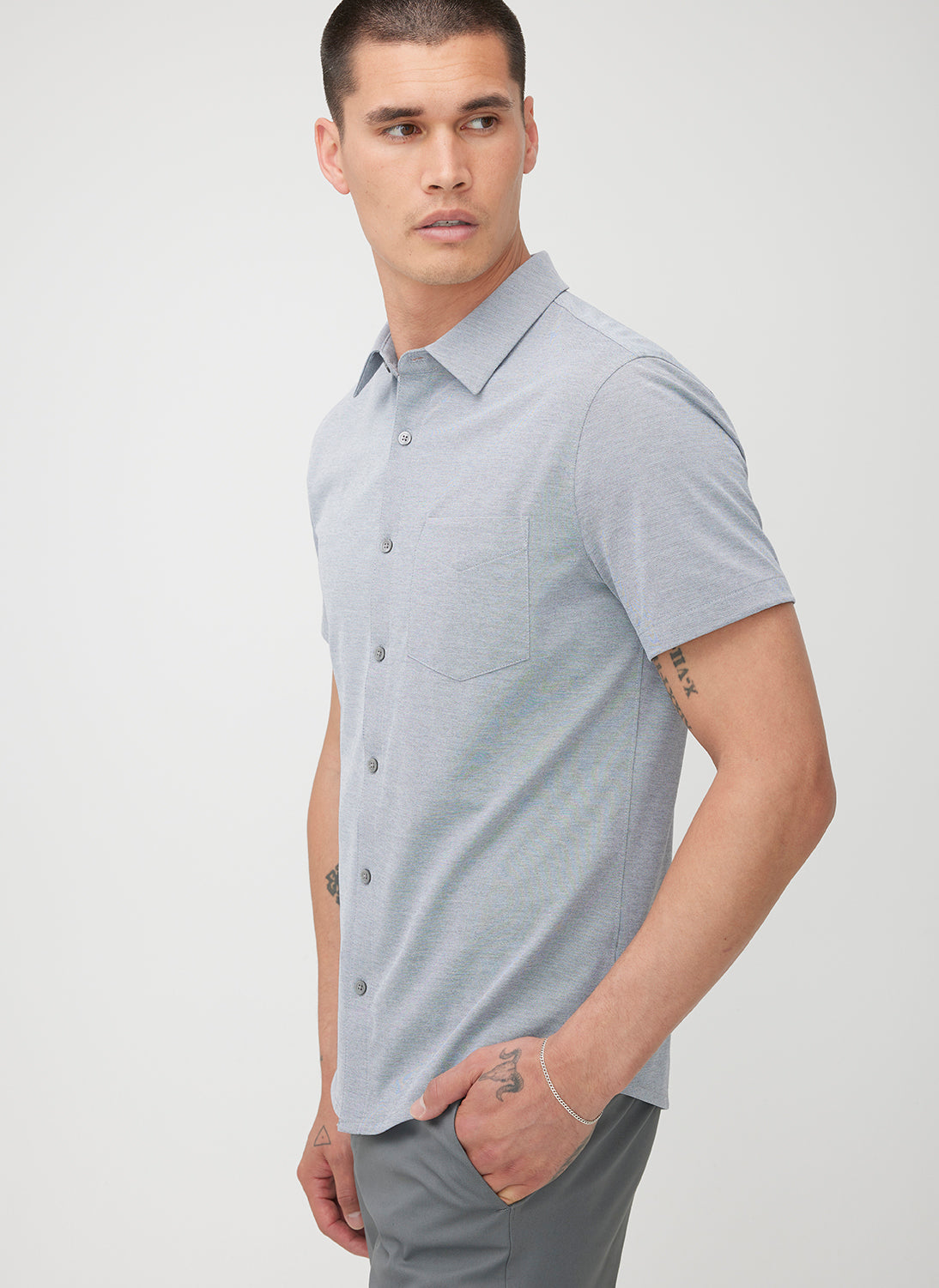 City Tech Short Sleeve Shirt ?? | M || Steel Chambray