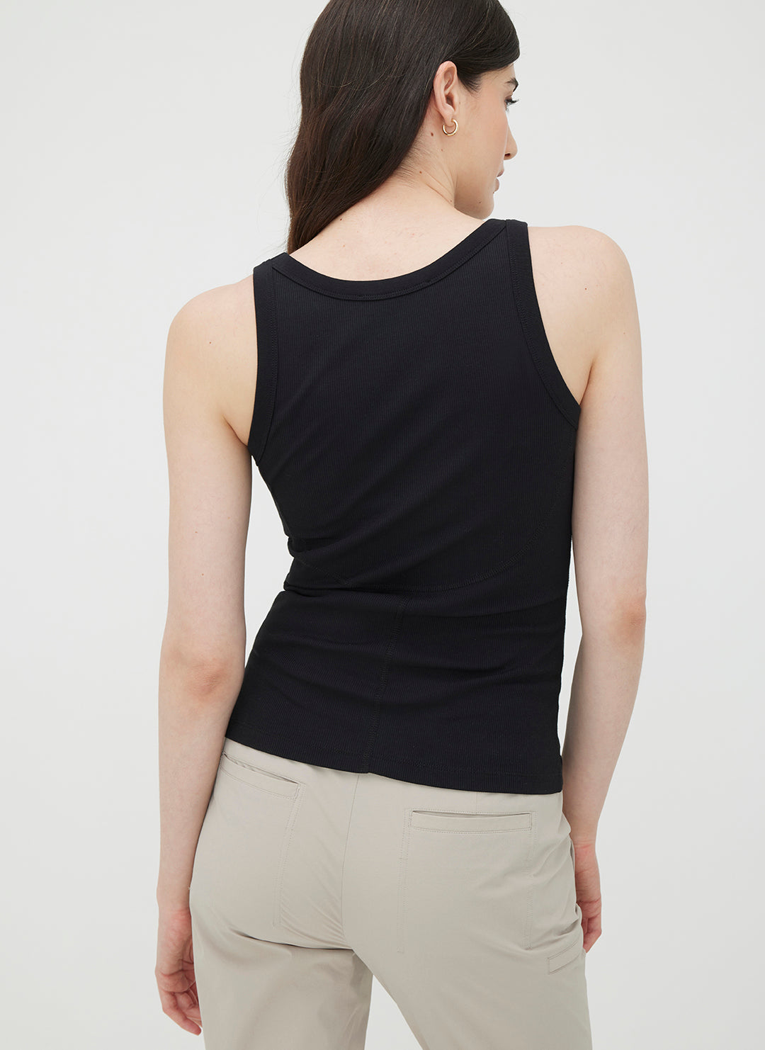 Cyprus High Neck Rib Tank ?? | S || Black