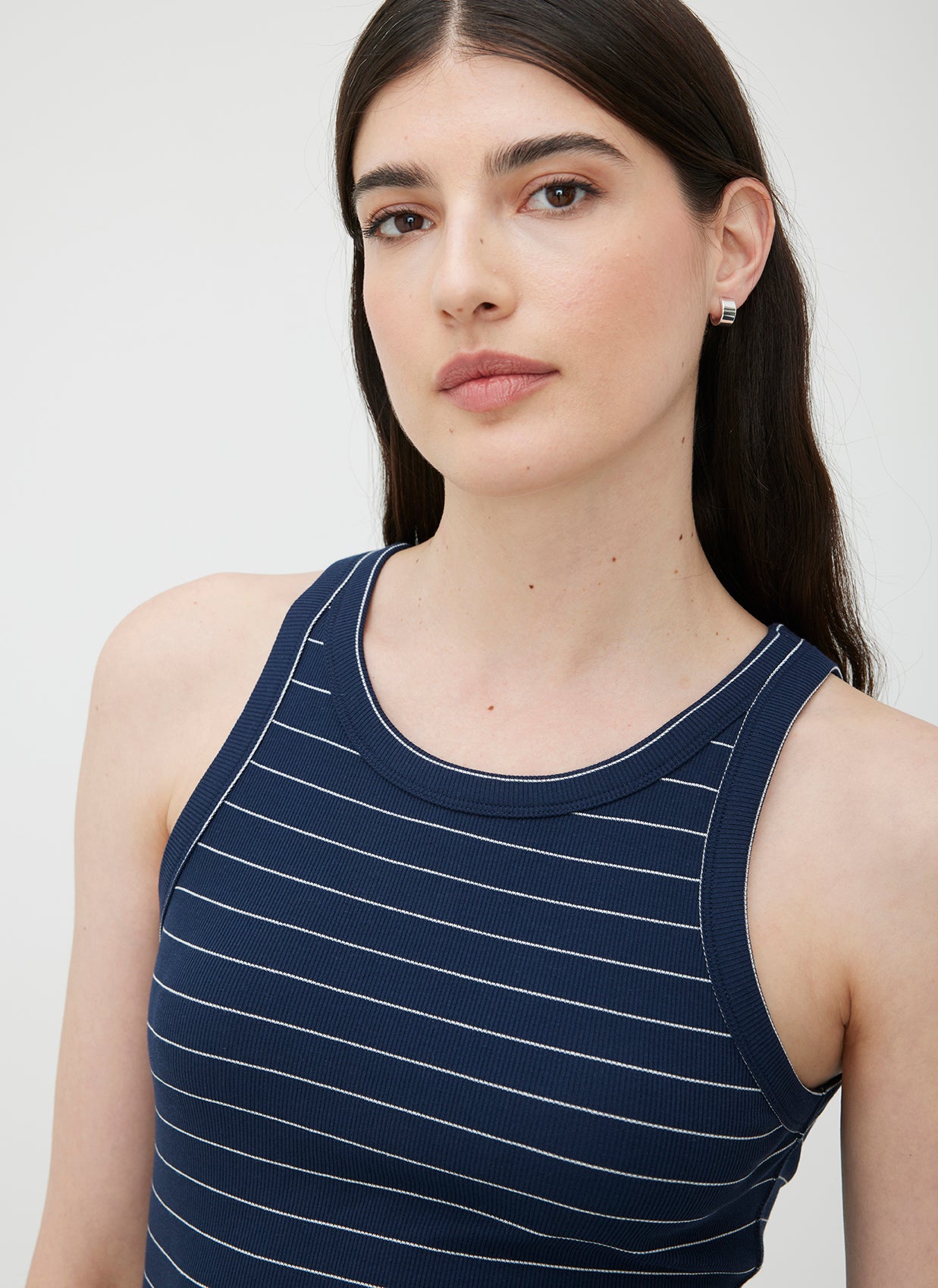 Cyprus Market Dress ?? | S || Navy/Bright White Stripe