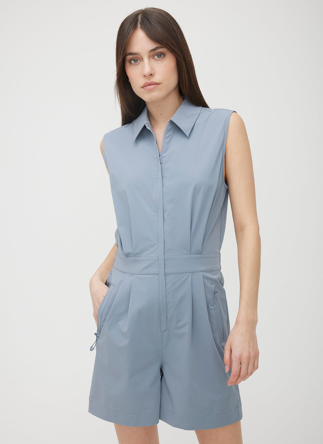 Madison Sleeveless Short Jumpsuit ?? | S || Grey