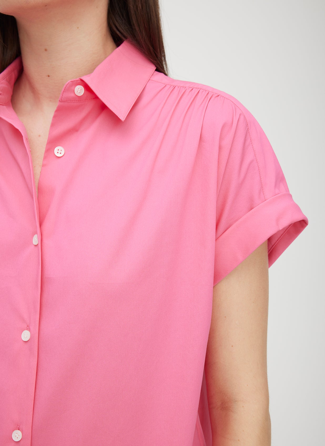 Marbella Short Sleeve Shirt ?? | S || Hot Pink