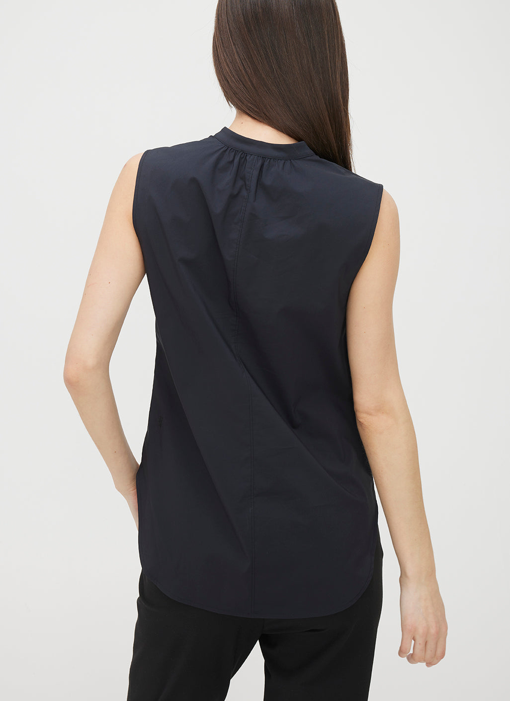 Marbella Sleeveless Poplin Shirt ?? | S || Black