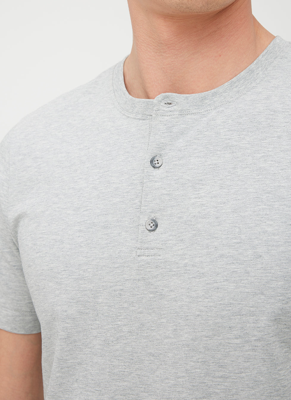 Stanton Henley Tee ?? | M || Light Grey Melange