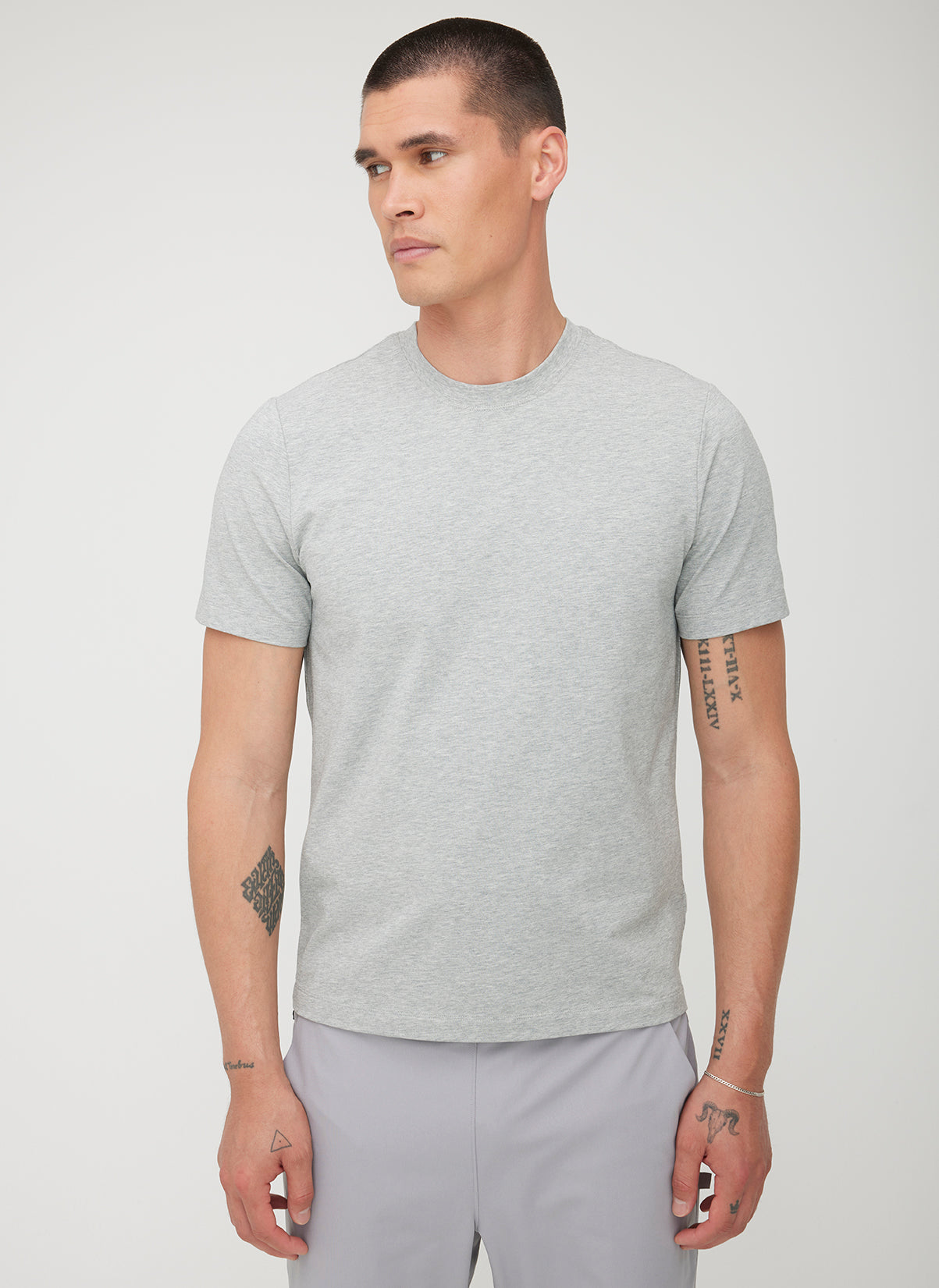 Stanton Short Sleeve Crew Tee ?? | M || Light Grey Melange