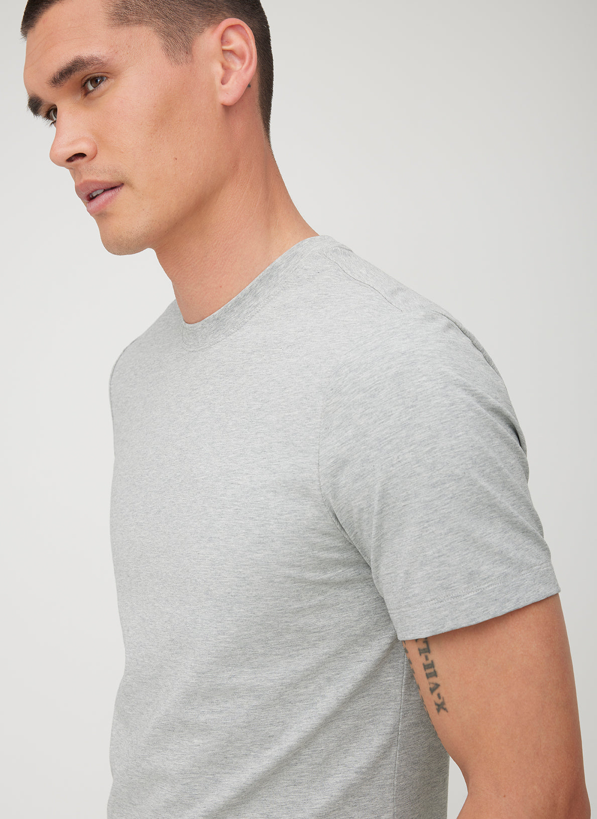 Stanton Short Sleeve Crew Tee ?? | M || Light Grey Melange