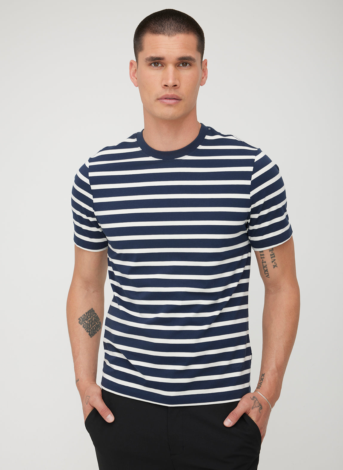 Stanton Short Sleeve Crew Tee ?? | M || Navy/Natural