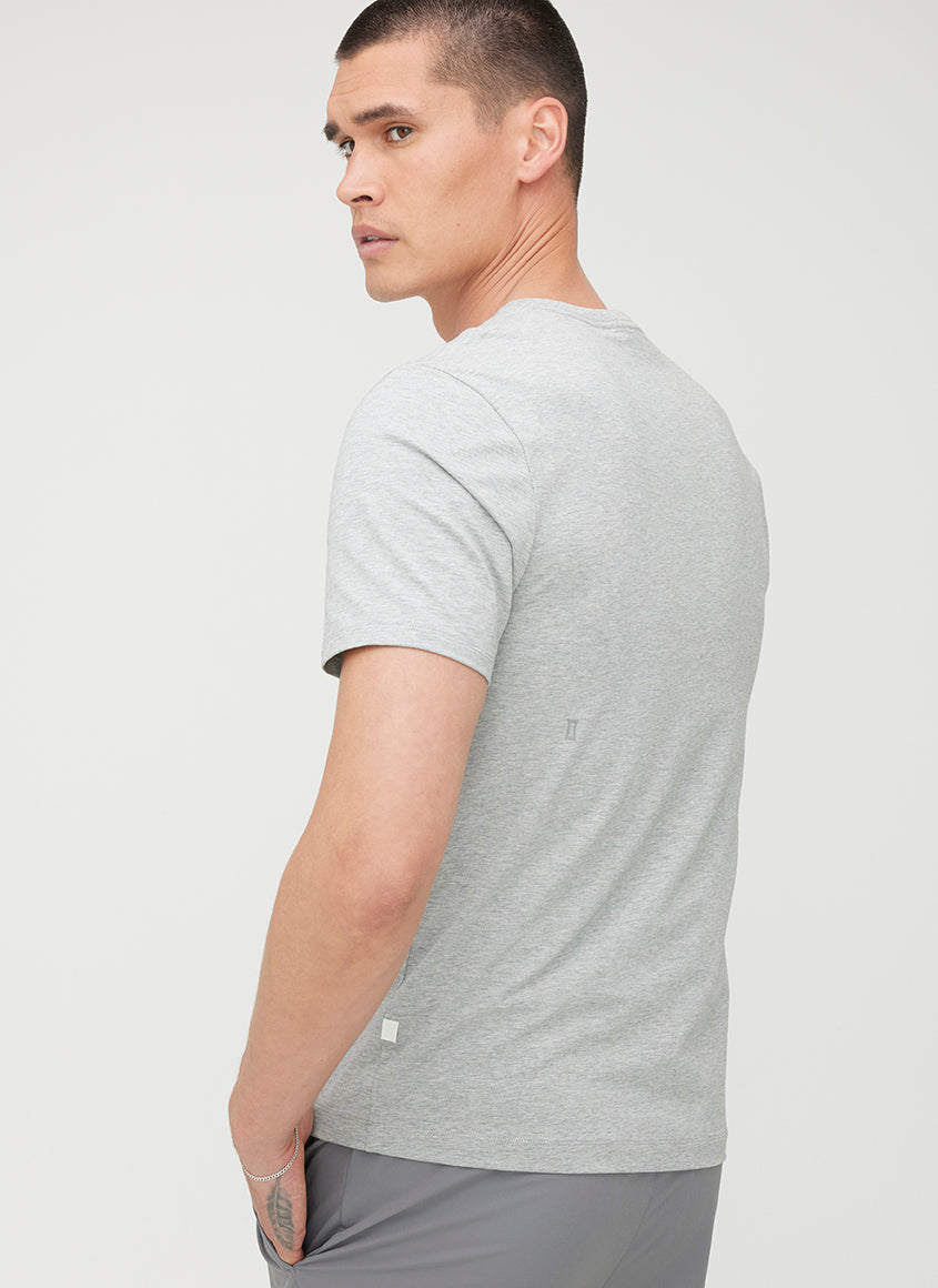 Stanton Short Sleeve V-Neck Tee ?? | M || Light Grey Melange