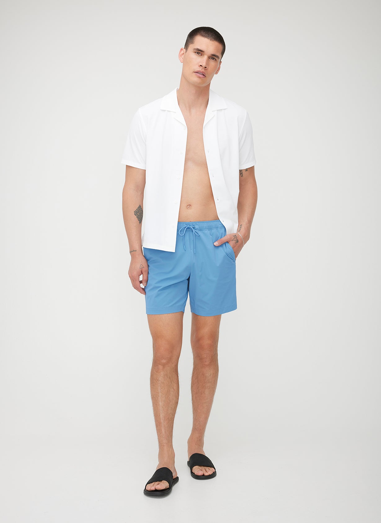 Tailored Swim Shorts 7" ?? | M || Mid Blue