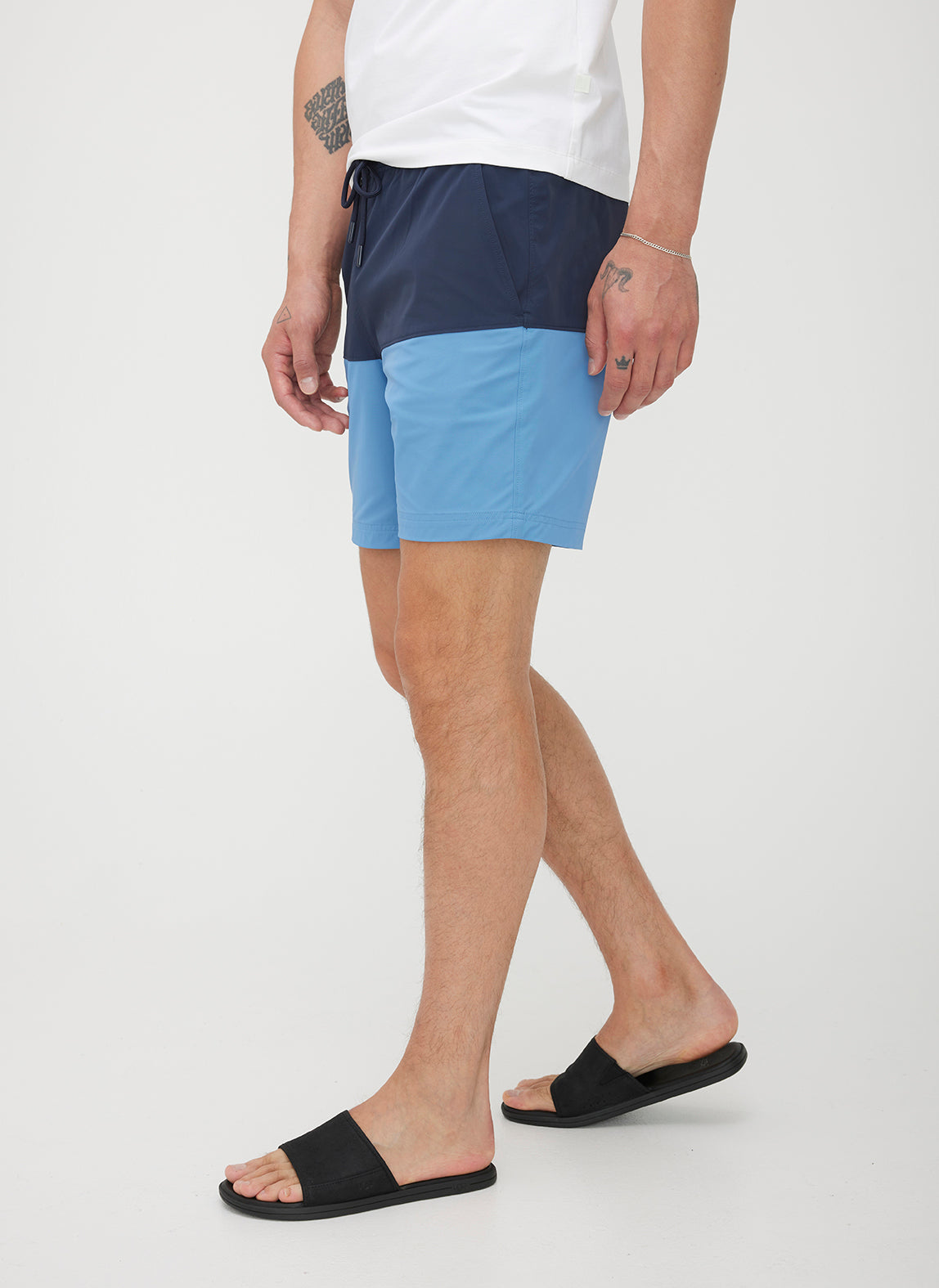 Tailored Swim Shorts 7” ?? | M || Mid Blue/Dark Navy