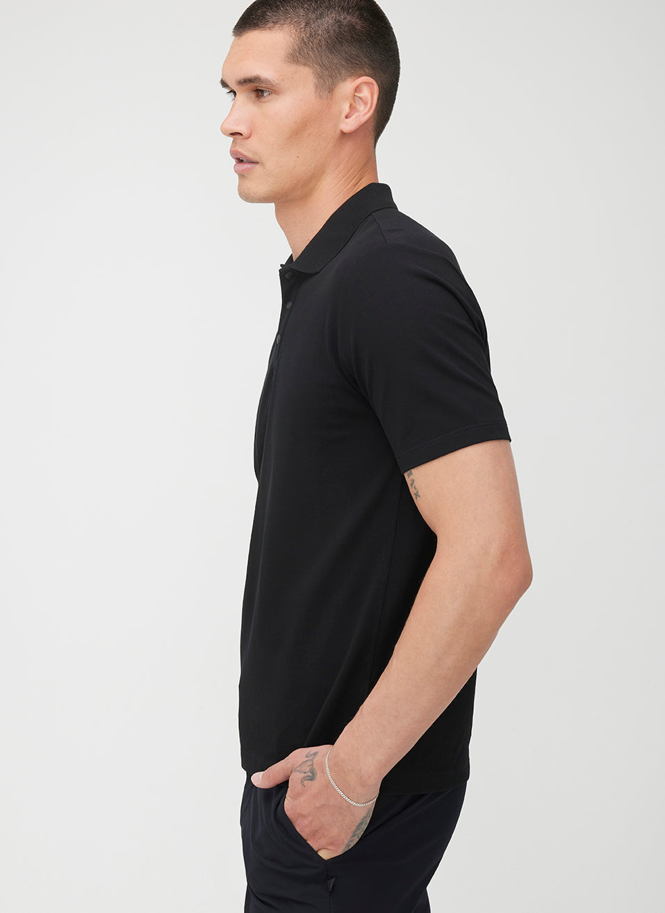 Tech Cotton Polo ?? | M || Black