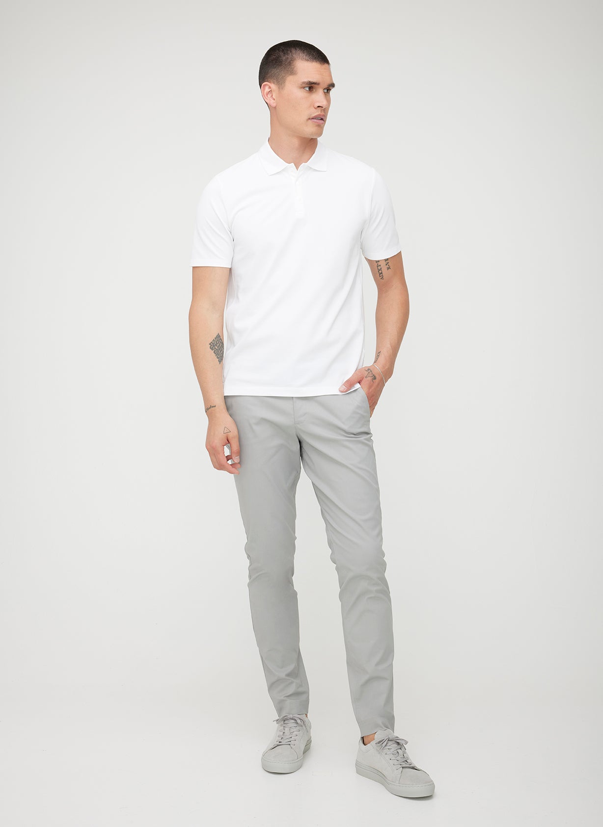 Tech Cotton Polo ?? | M || Bright White