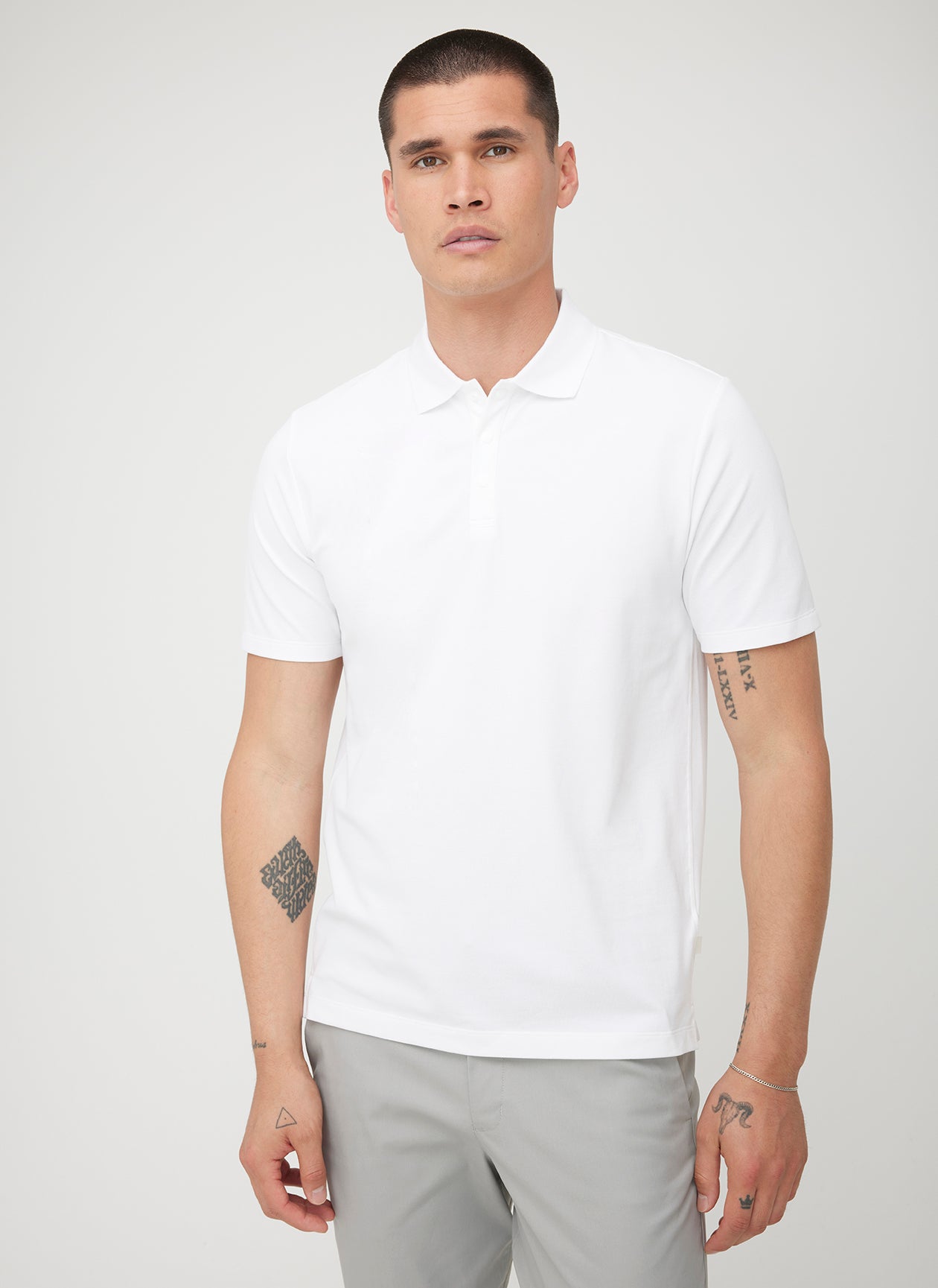 Tech Cotton Polo ?? | M || Bright White